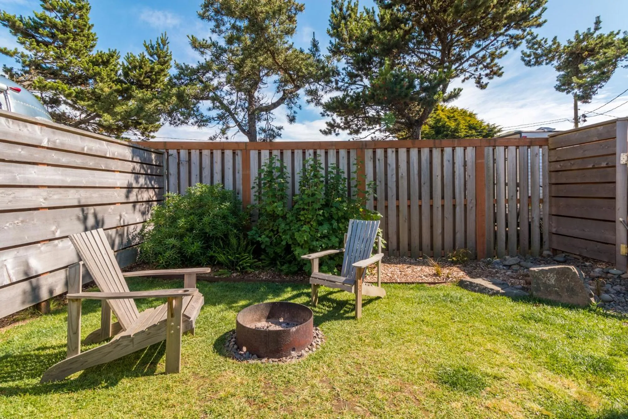 Patio in Hart’s Camp Airstream Hotel & RV Park