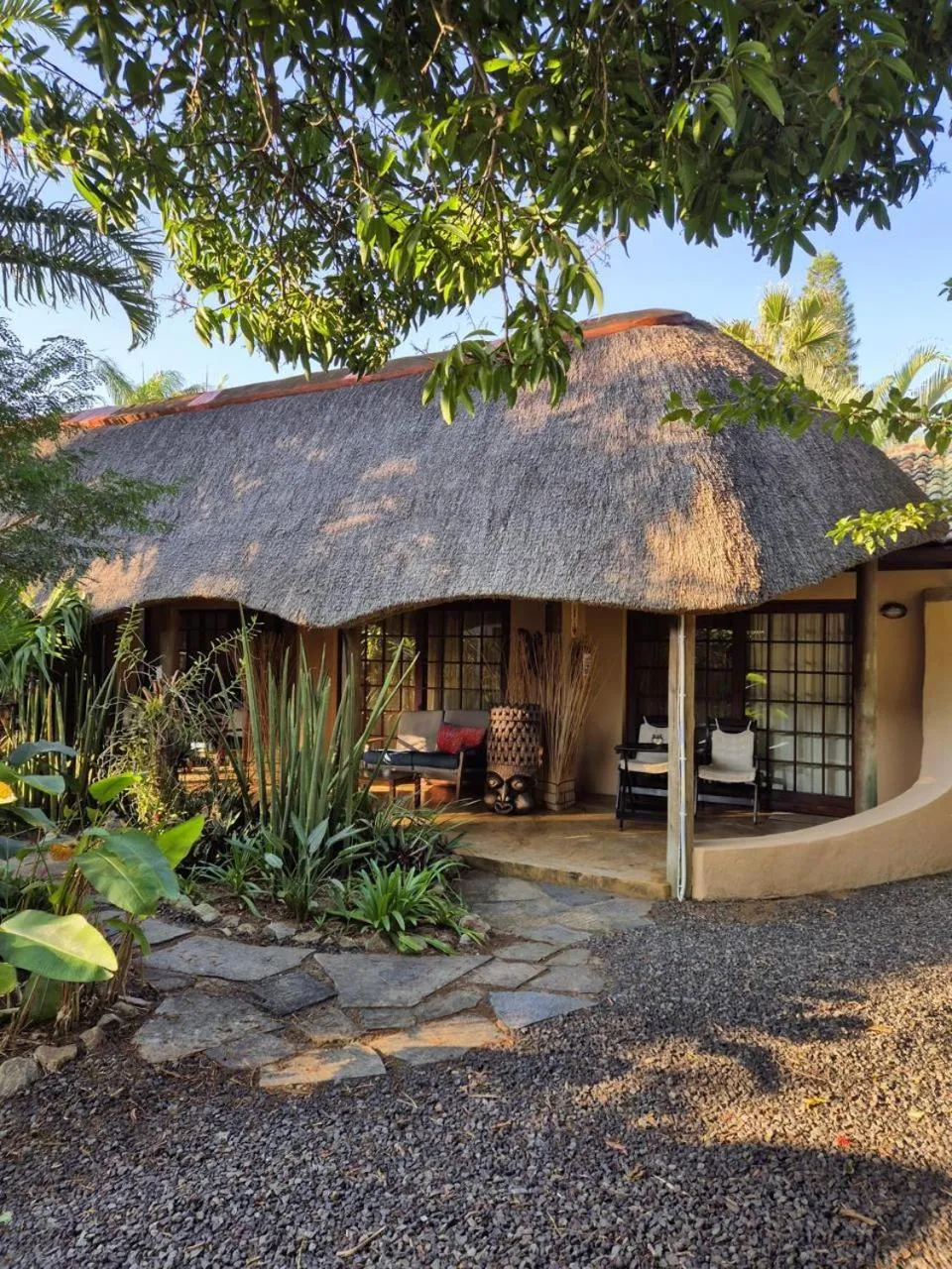 Garden view in Afrikhaya Guest House