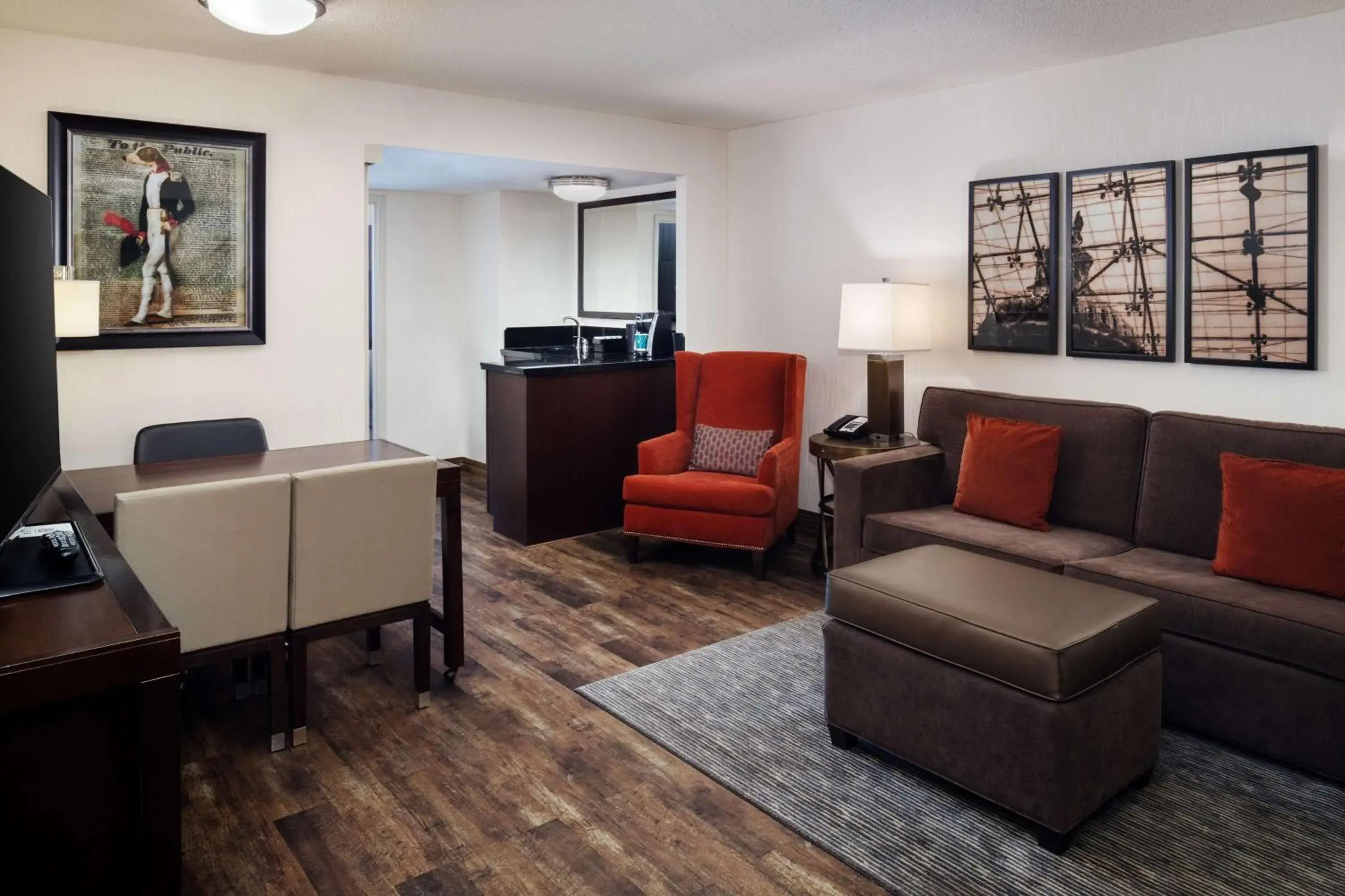 Corner King Suite with Mobility Accessible Tub in Embassy Suites by Hilton Washington DC Chevy Chase Pavilion Corner King Suite with Mobility Accessible Tub in Embassy Suites by Hilton Washington DC Chevy Chase Pavilion