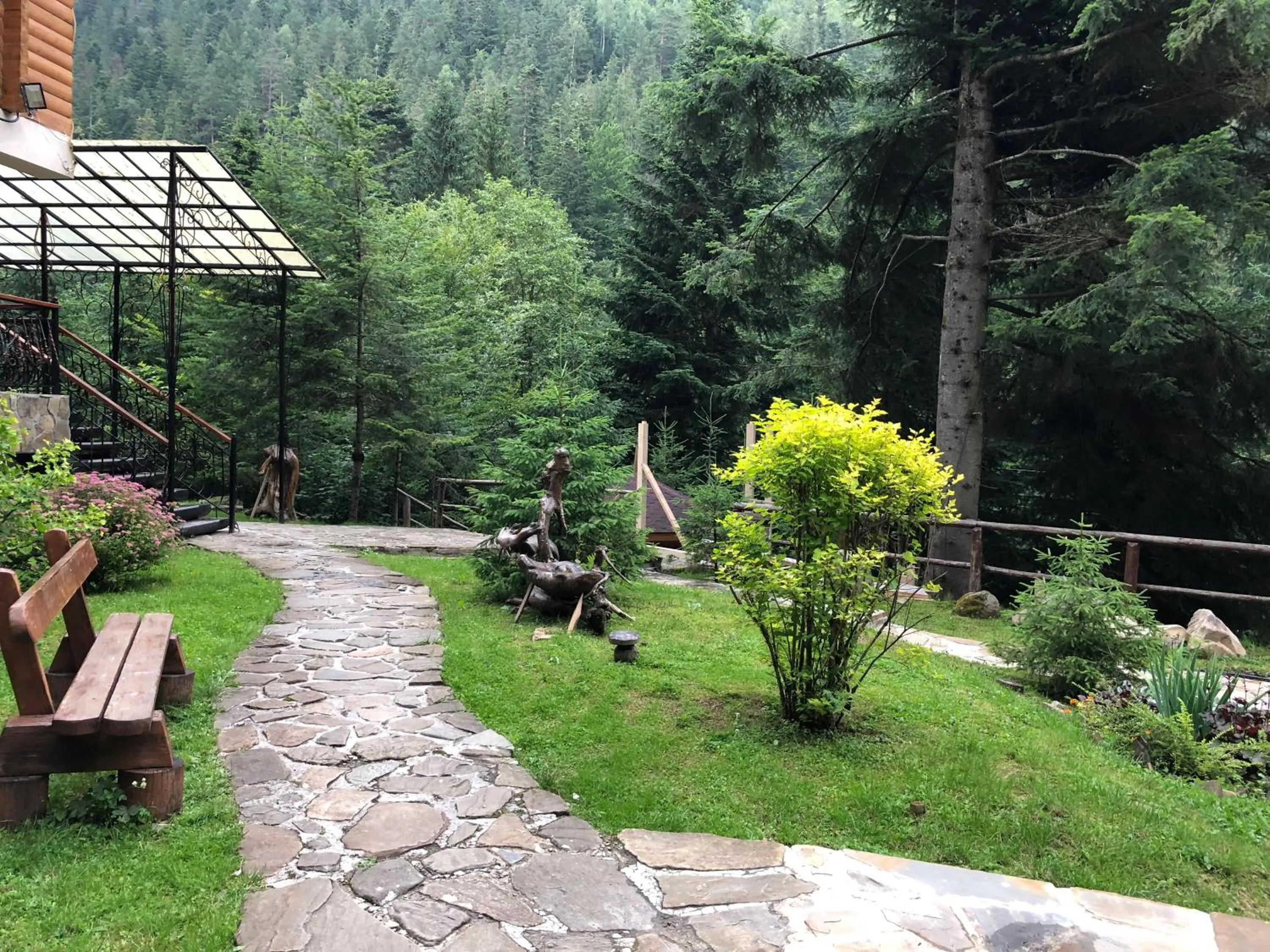 Garden view in Hotel Dykyi Med