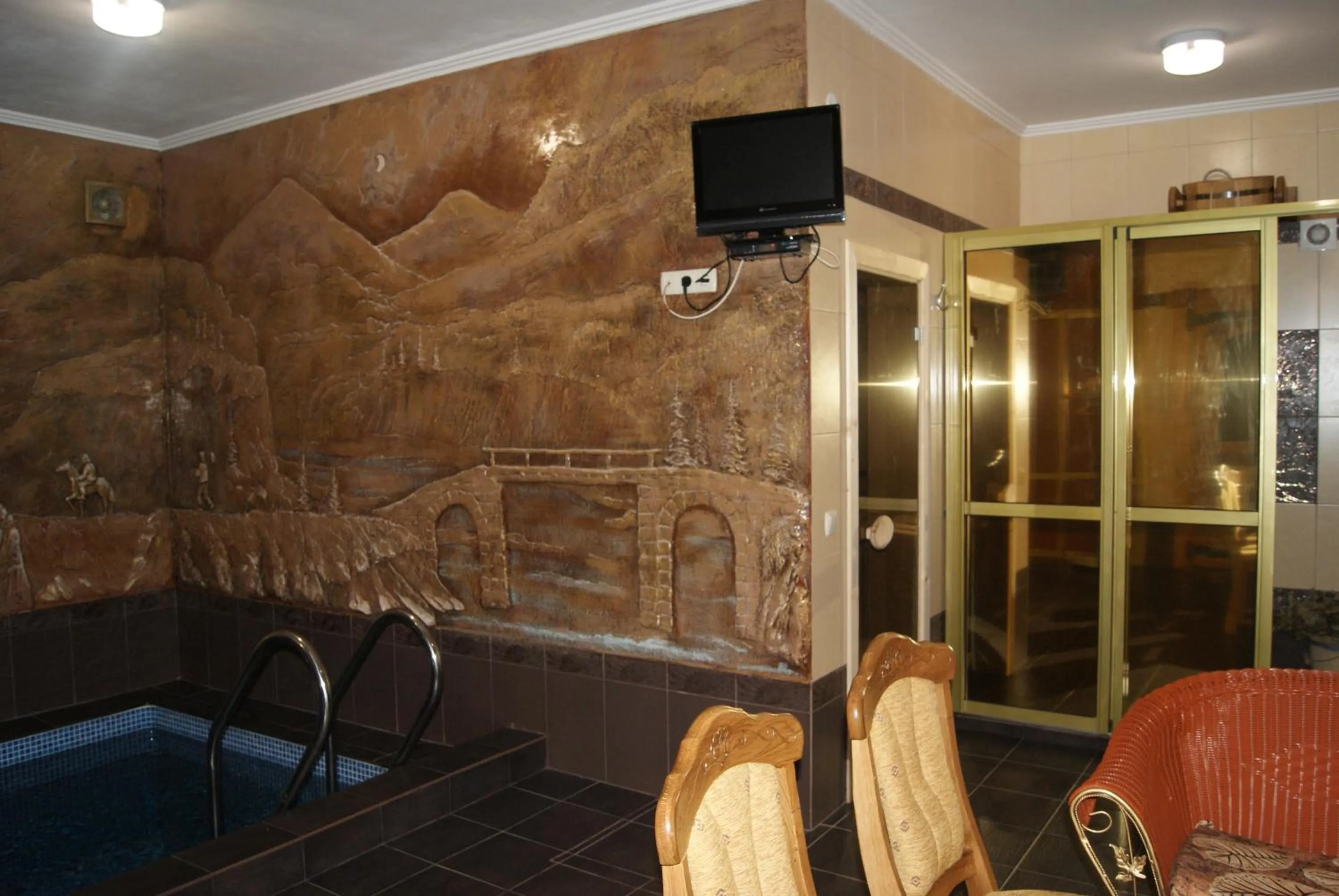 Sauna in Hotel Dykyi Med