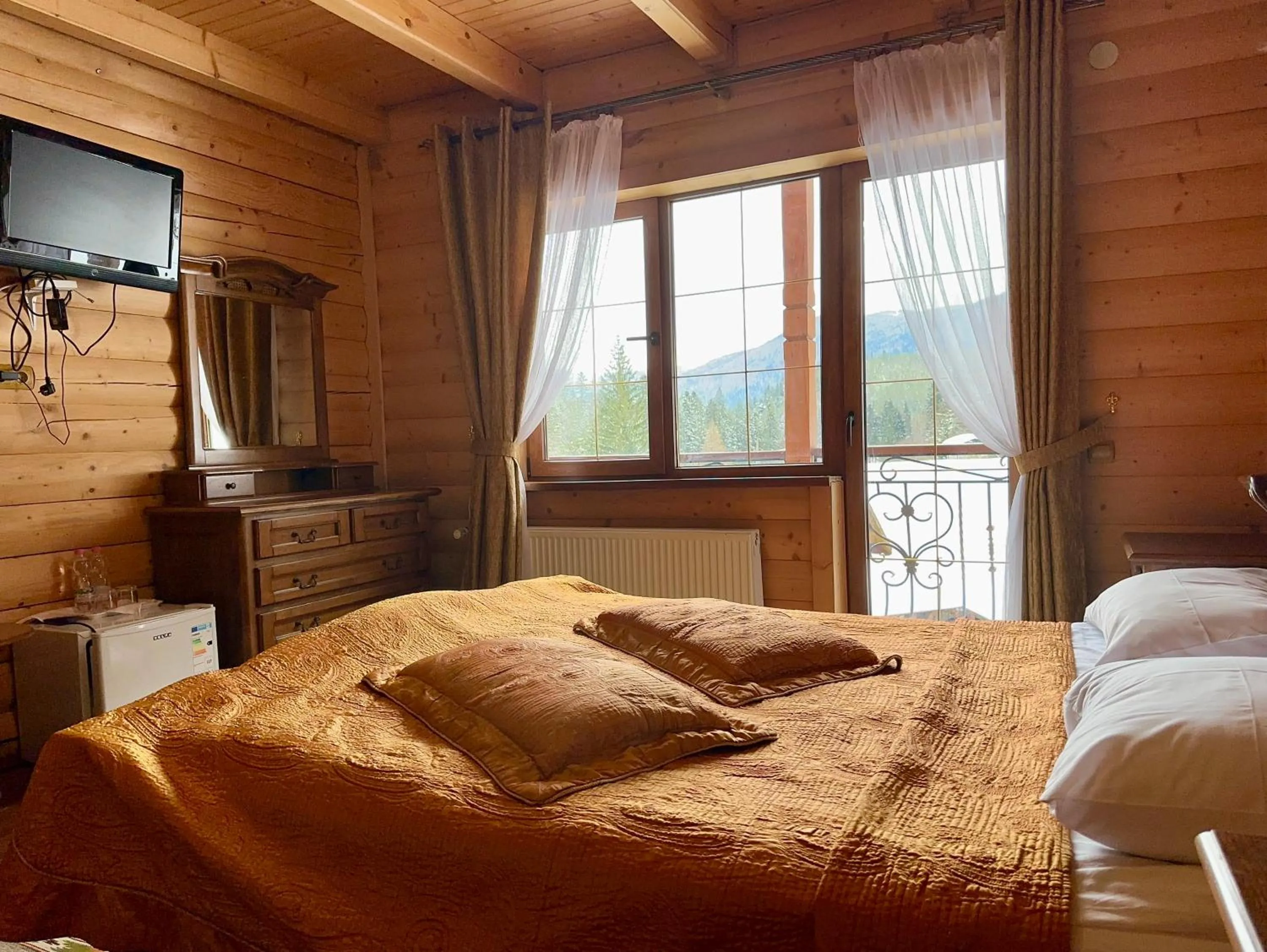 TV and multimedia, Bed in Hotel Dykyi Med