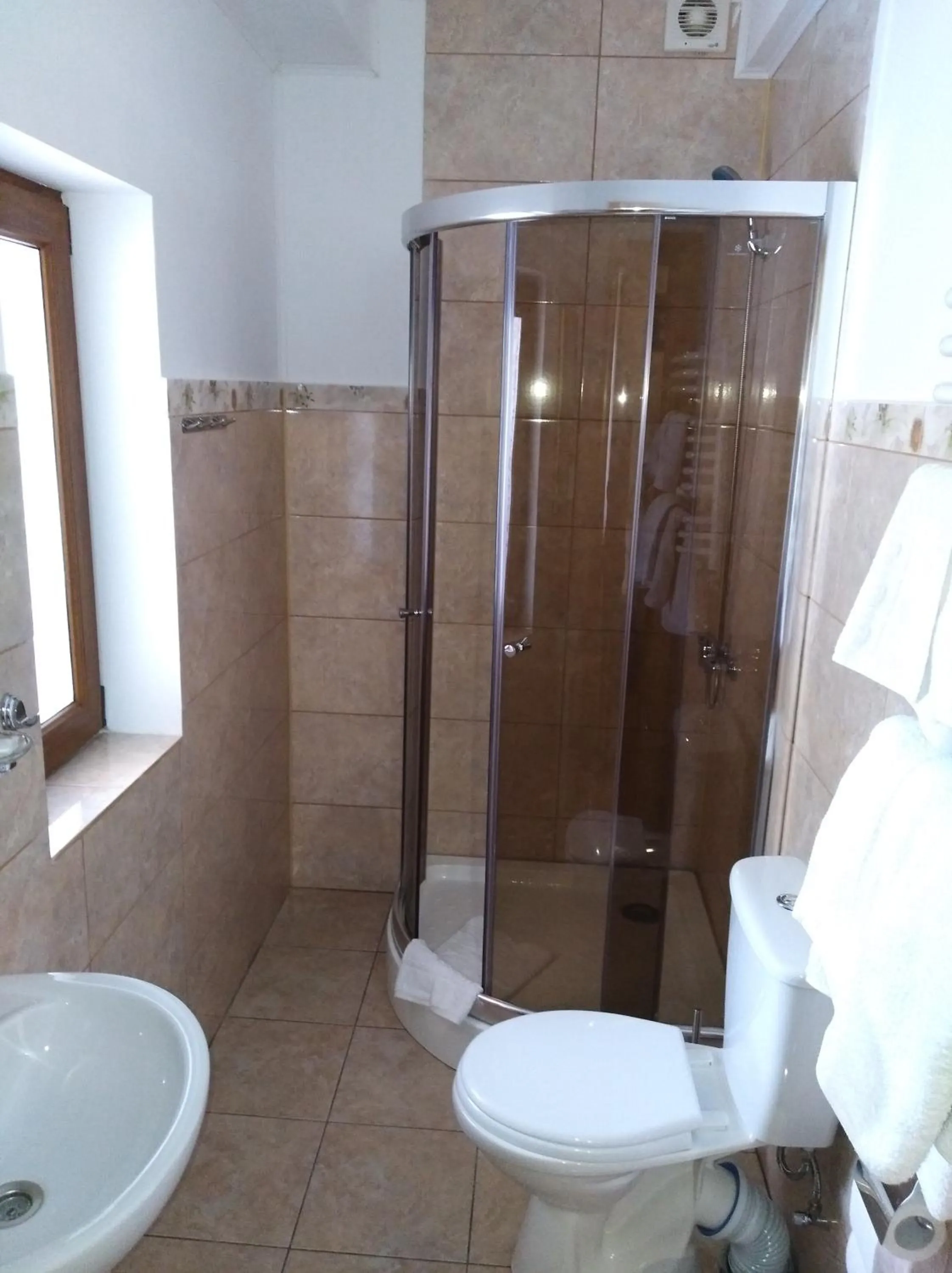 Shower in Hotel Dykyi Med