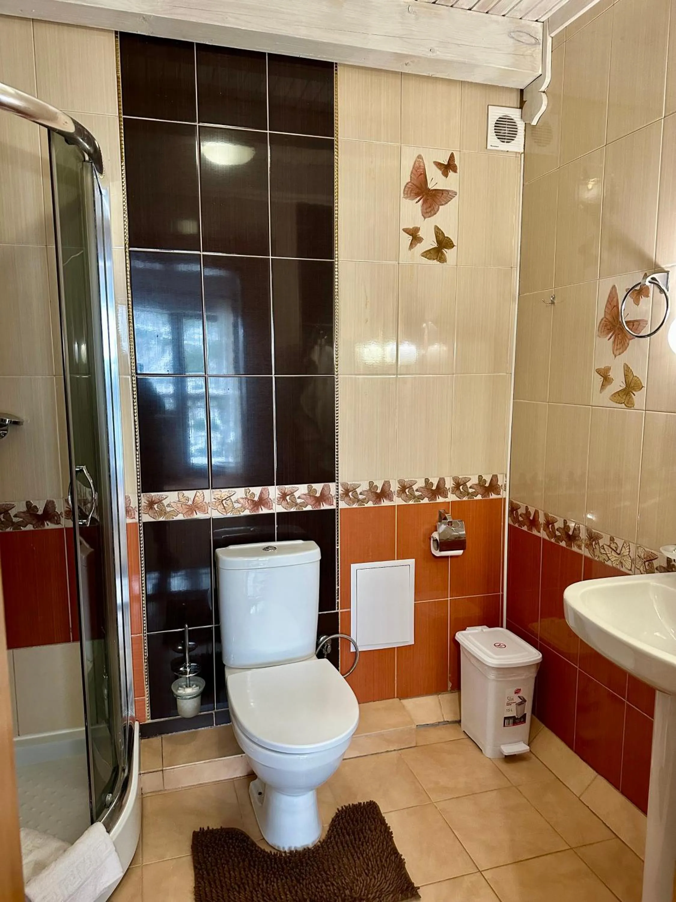 Shower in Hotel Dykyi Med