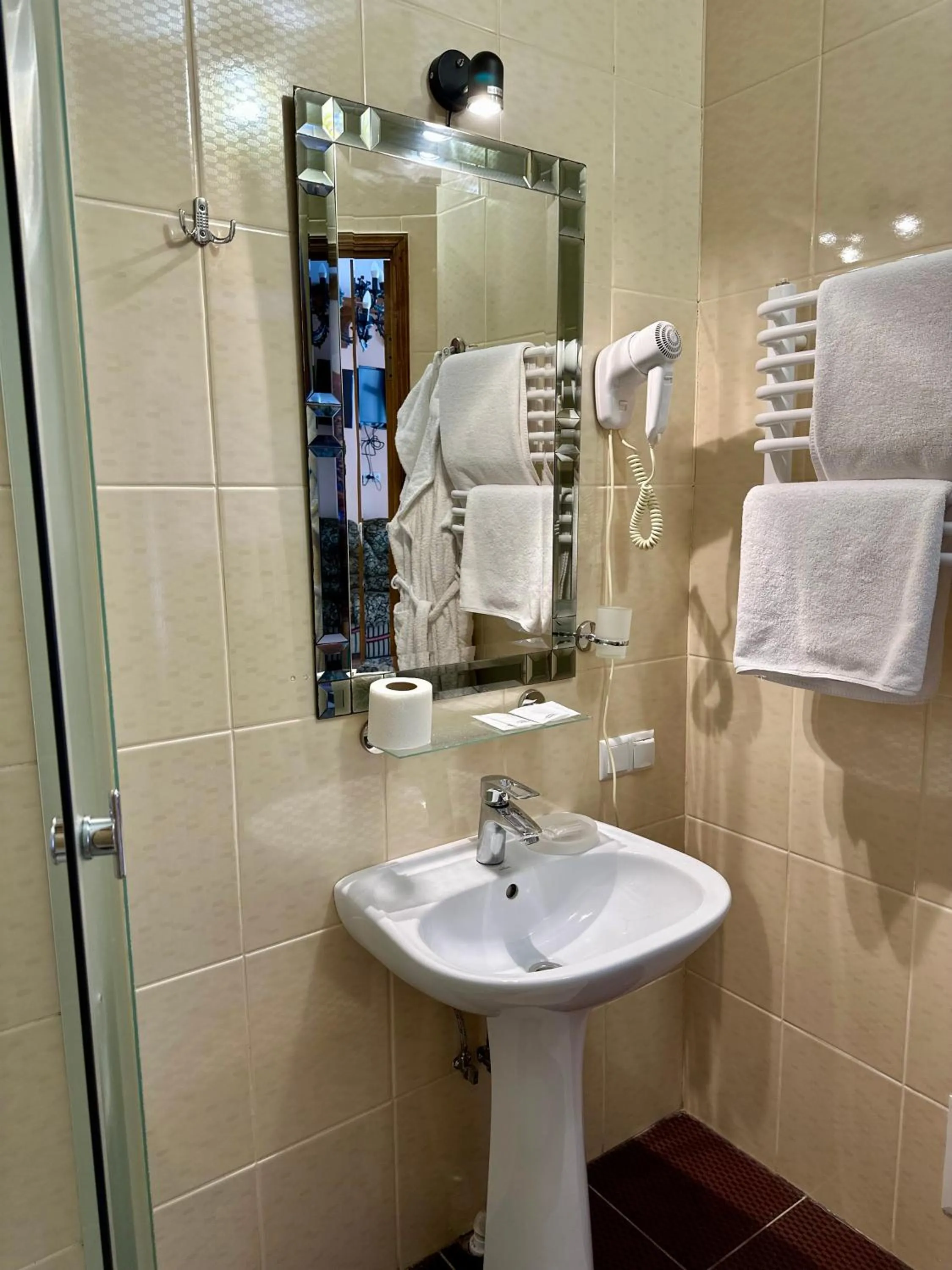 Shower in Hotel Dykyi Med