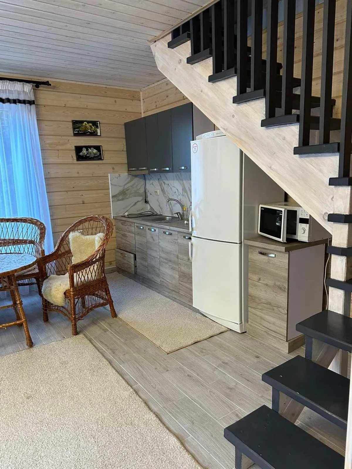 Kitchen or kitchenette in Hotel Dykyi Med