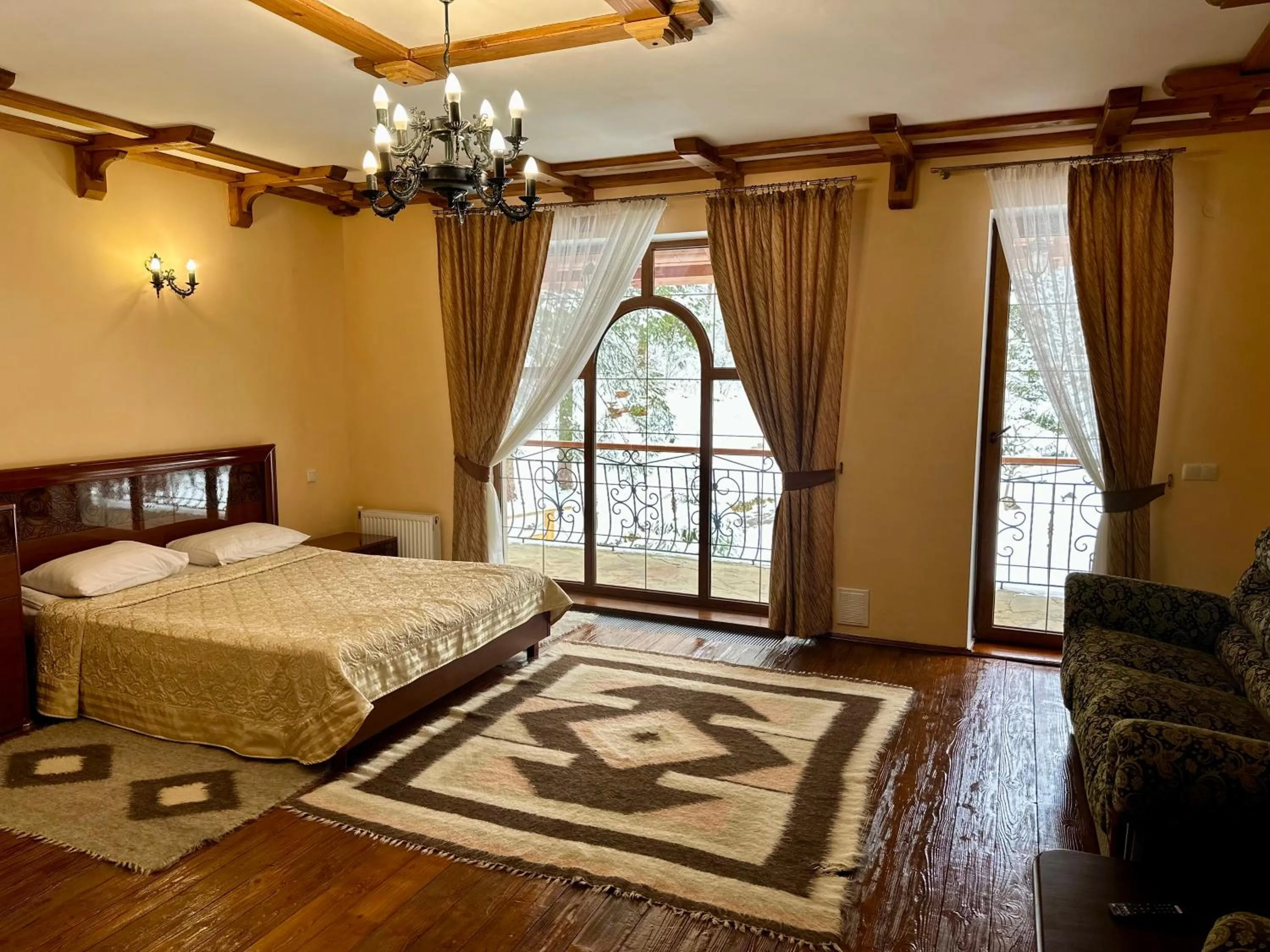 Photo of the whole room, Bed in Hotel Dykyi Med