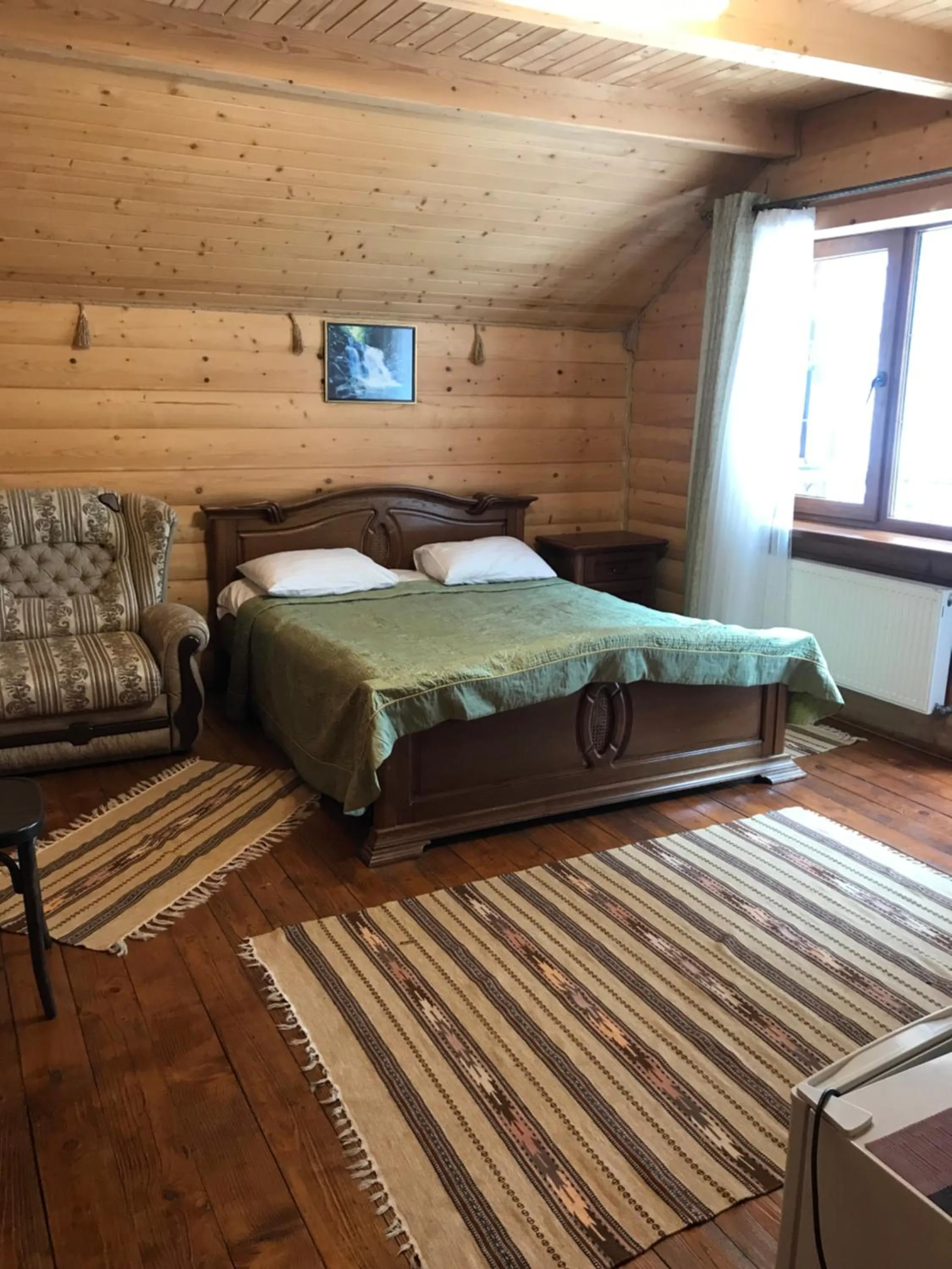 Bed in Hotel Dykyi Med