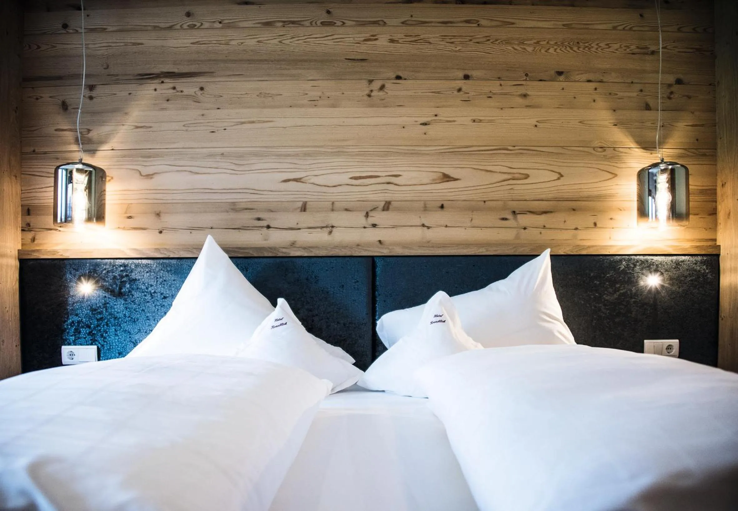 Bed in Hotel Kronblick