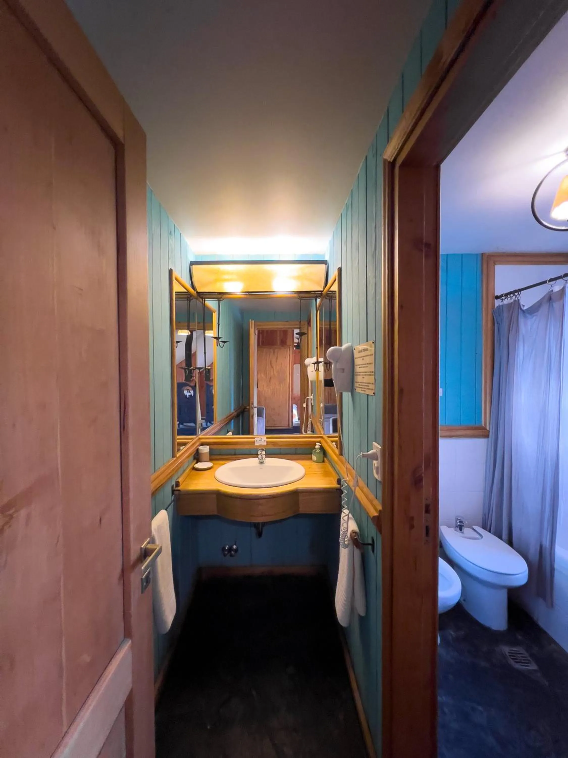 Shower in Arrayan Lake View Mountain Lodge & Casa De Te Arrayan