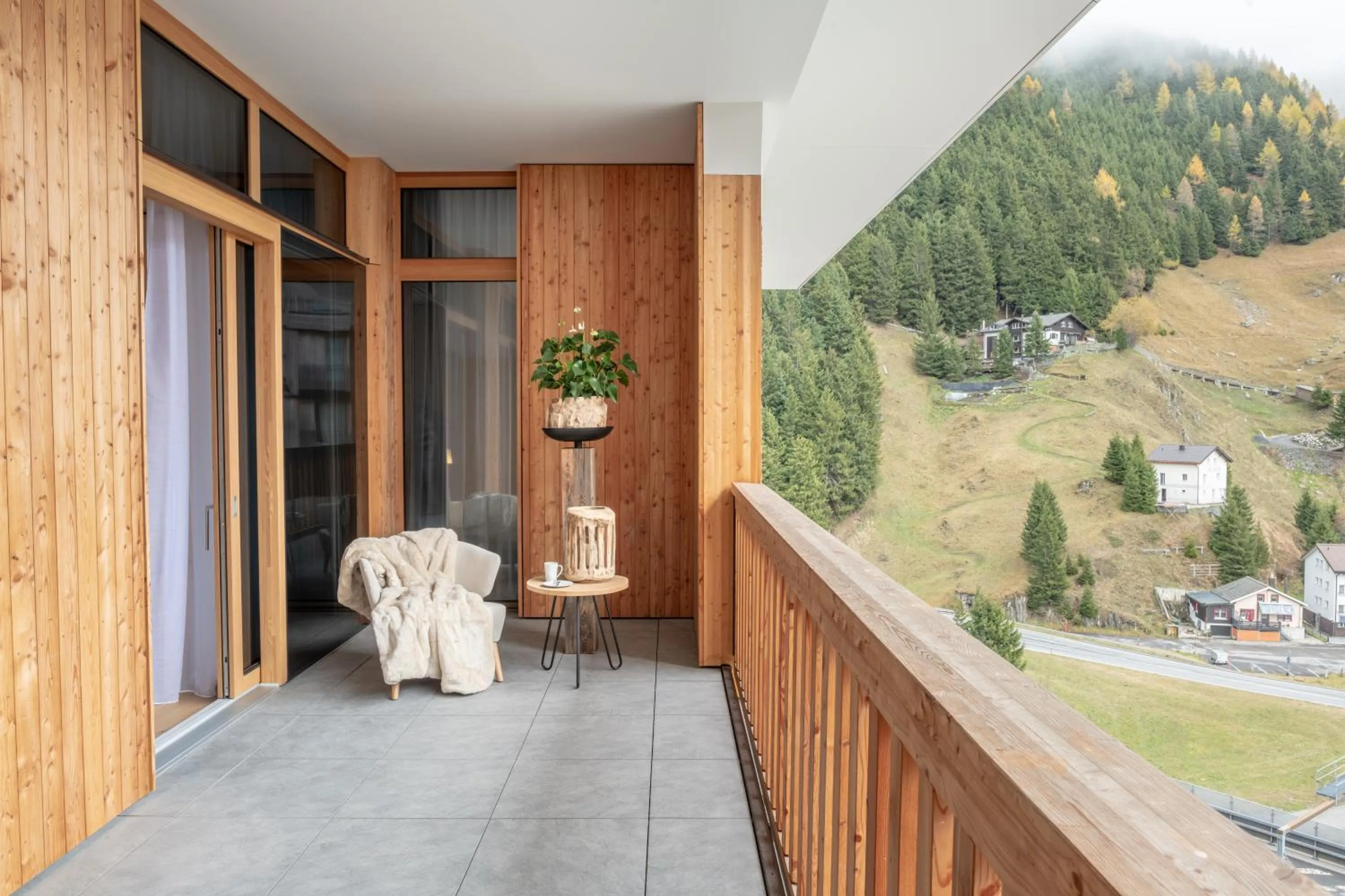 Balcony/Terrace in Radisson Blu Hotel Reussen, Andermatt