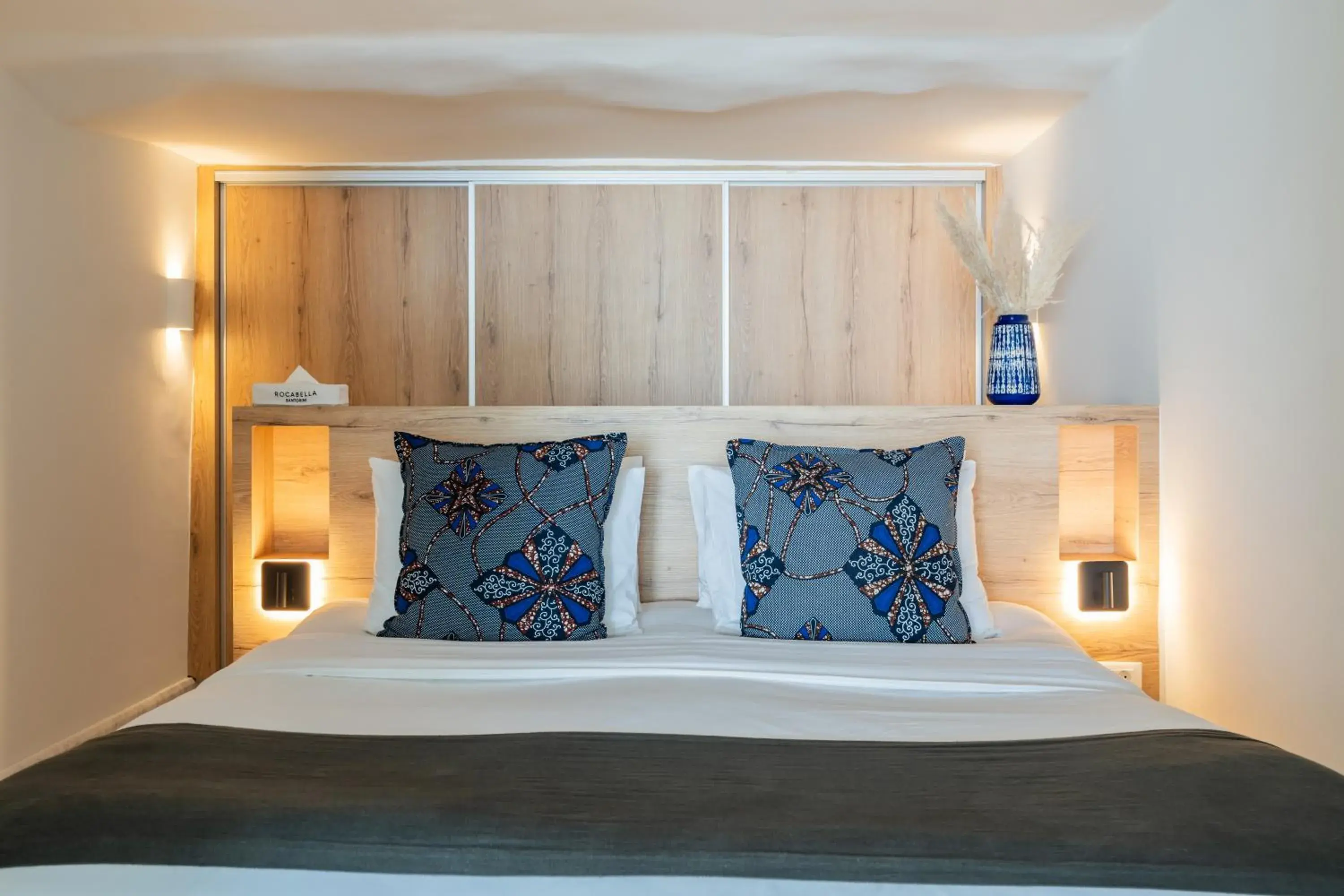 Bed in Rocabella Santorini Hotel & Spa Bed in Rocabella Santorini Hotel & Spa