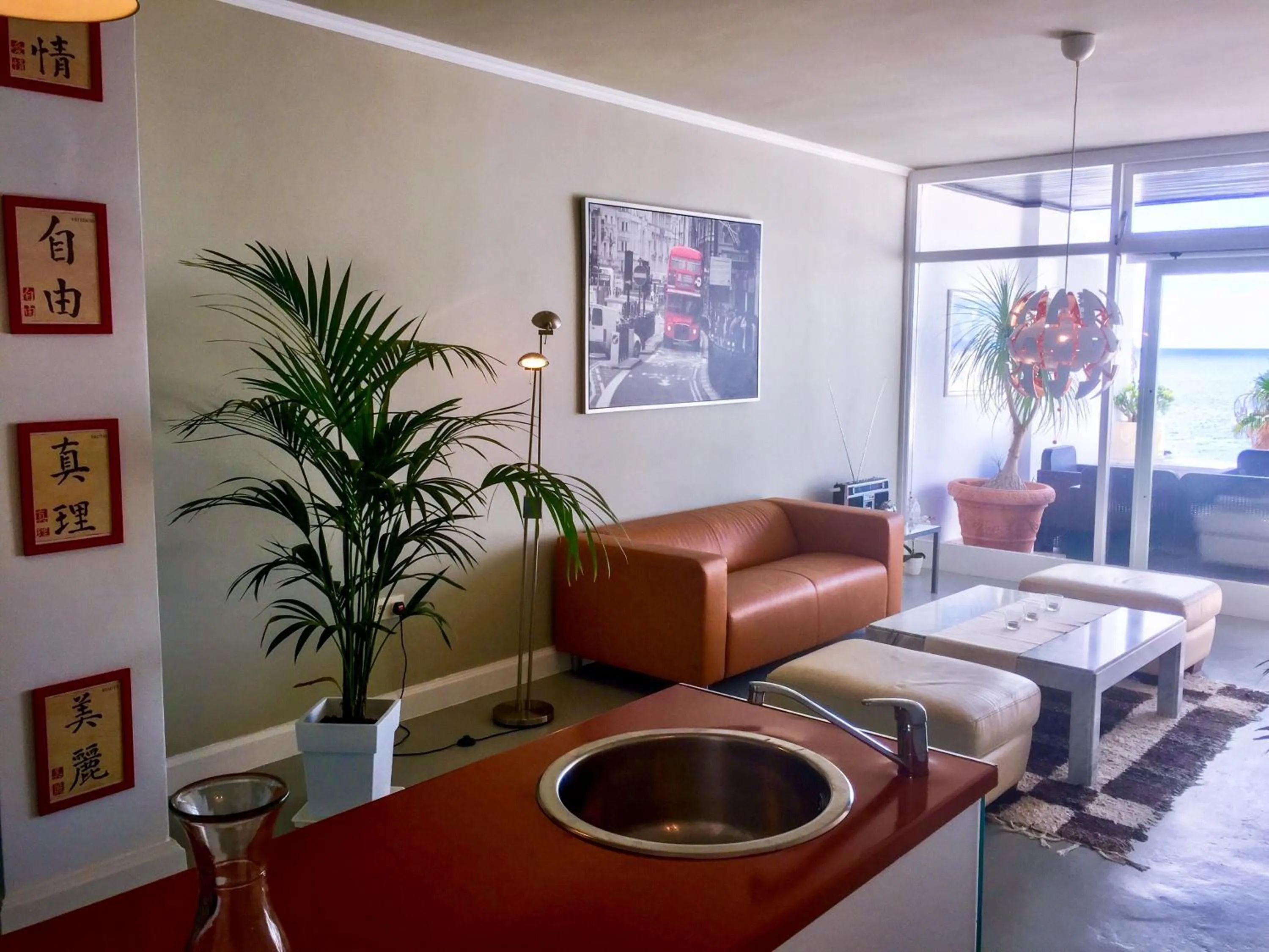 Kitchen or kitchenette in Casa Flamingo, Sea View Apartment