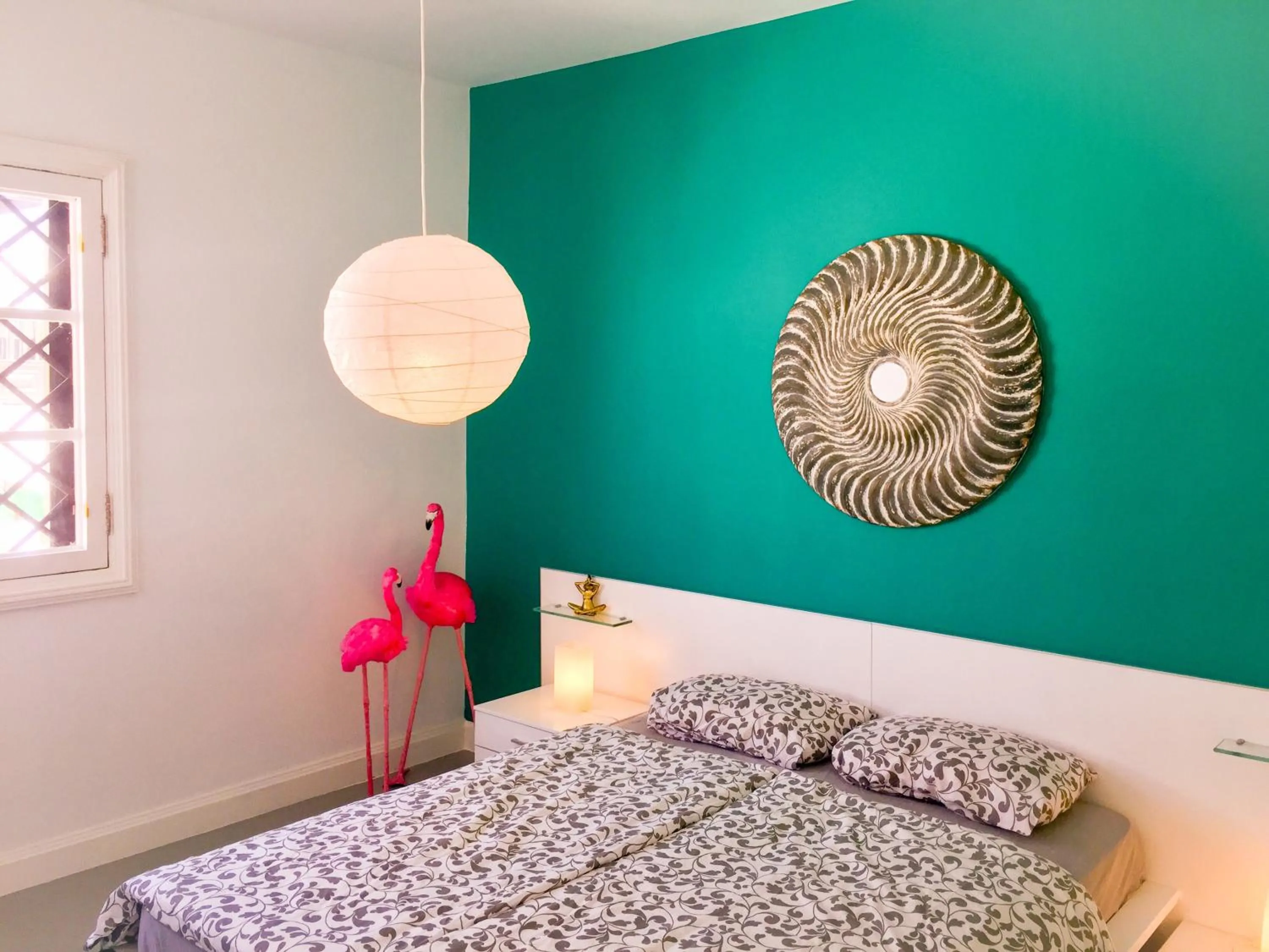 Bedroom, Bed in Casa Flamingo, Sea View Apartment