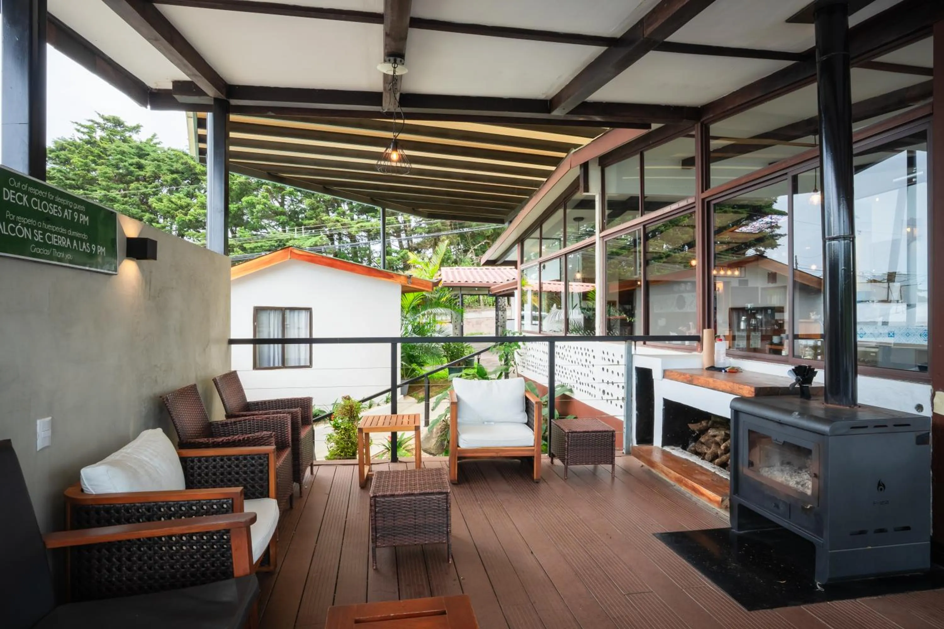 fireplace in Camino Verde B&B Monteverde Costa Rica