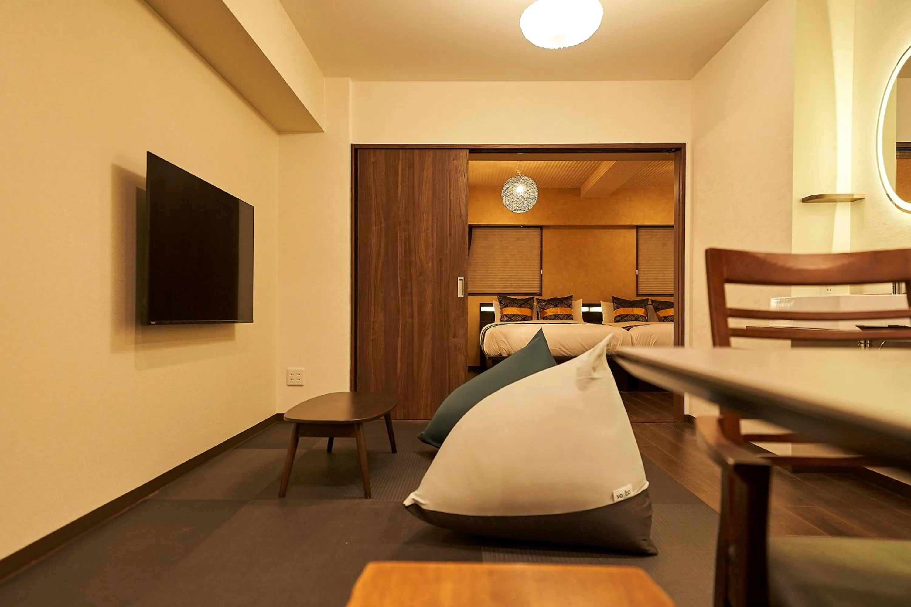 Living room, Bed in Asakusa Eight -Tokyo Condominium Hotel-