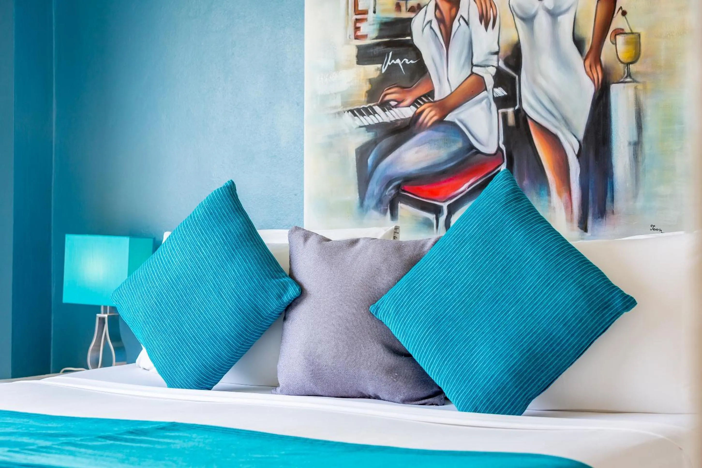 Decorative detail, Bed in Hacienda Fisherman's Village Koh Samui