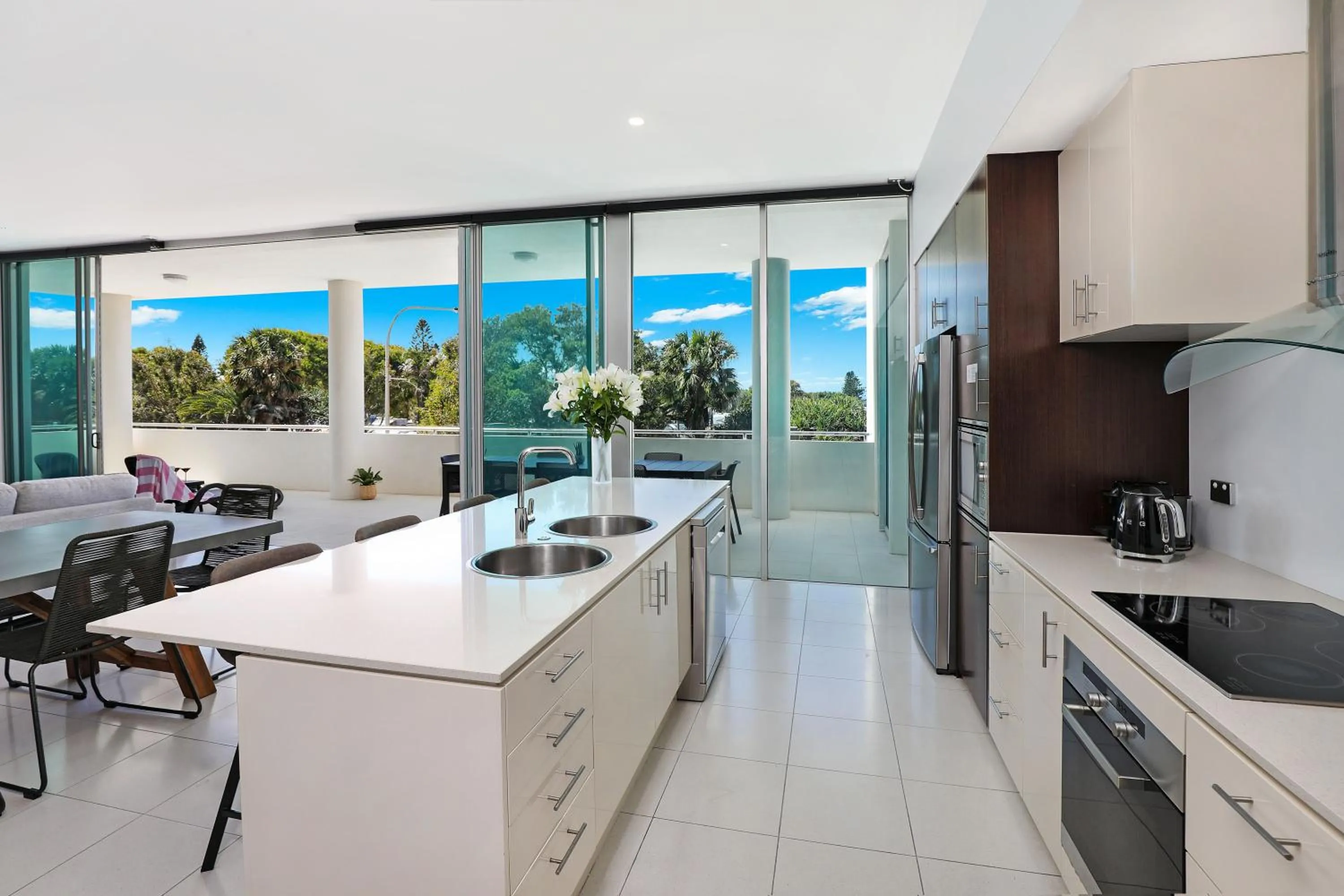 Kitchen or kitchenette in Element on Coolum Beachfront Sunshine Coast