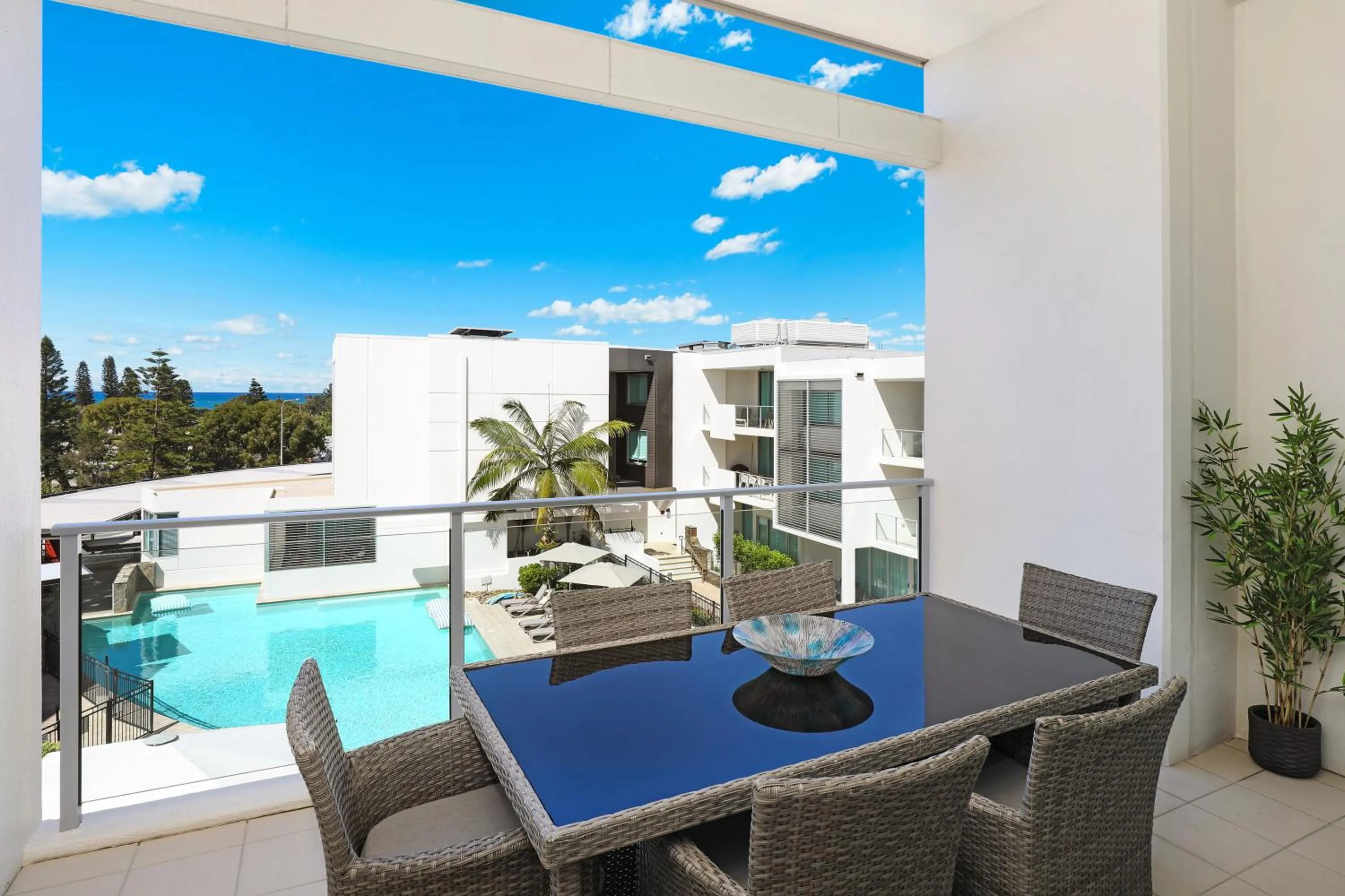 Patio in Element on Coolum Beachfront Sunshine Coast