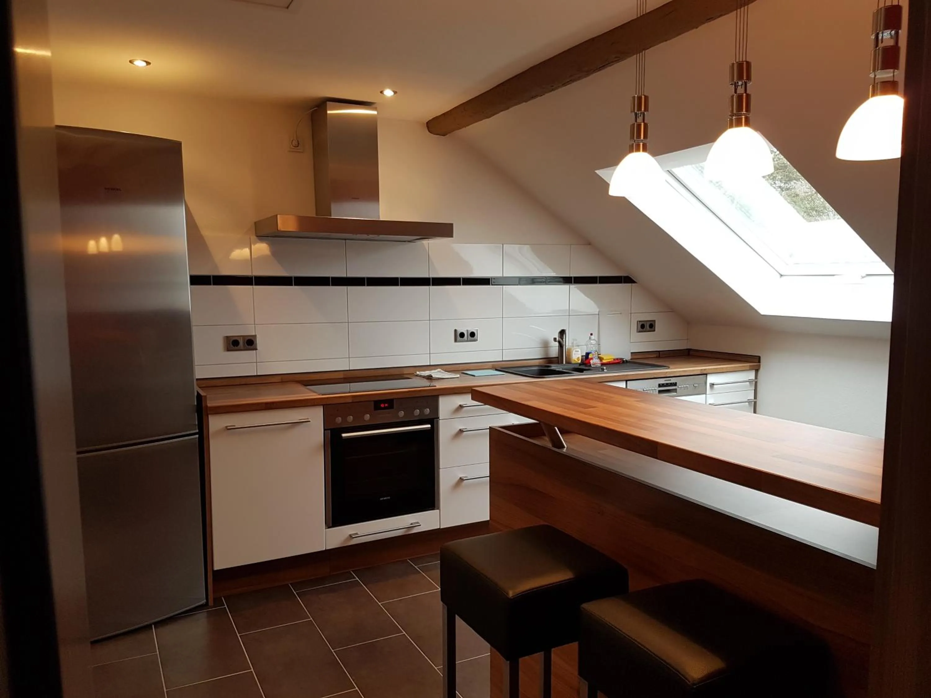 Kitchen or kitchenette in Landhaus Warndtwald Dependance