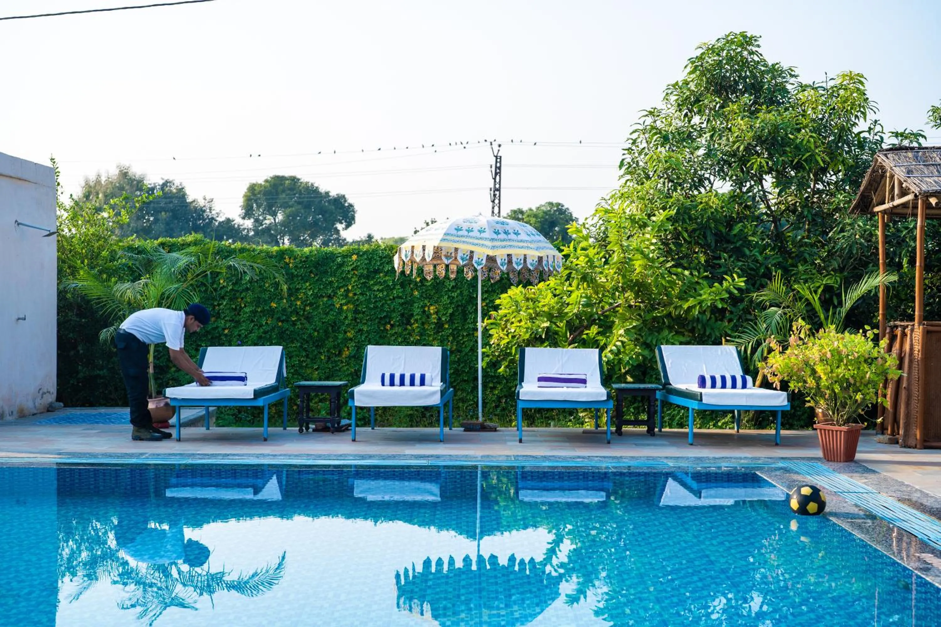 Swimming pool in Paridhi Niwas, Ranthambore- near Tiger Safari Zones 1-5