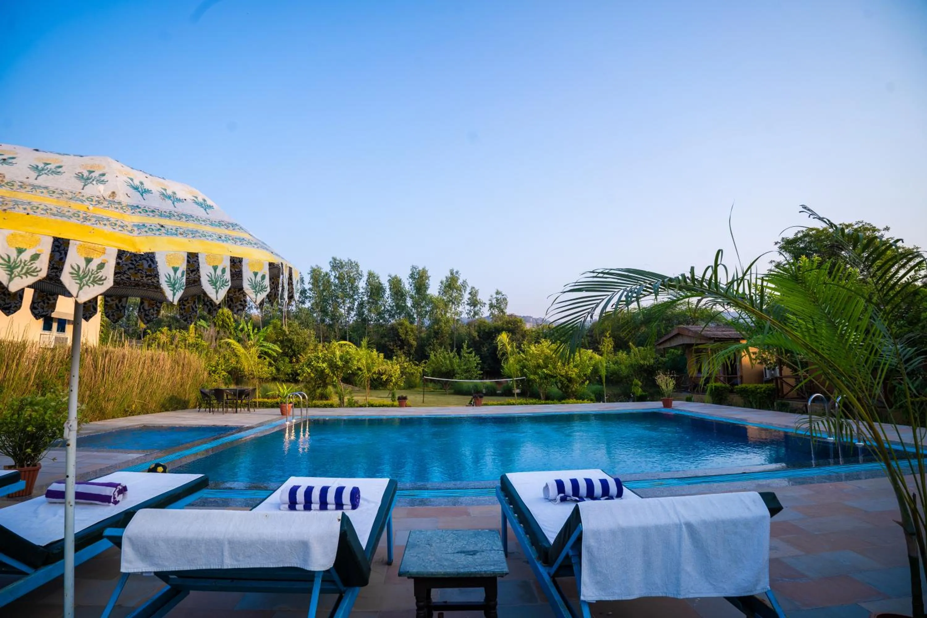 Swimming pool in Paridhi Niwas, Ranthambore- near Tiger Safari Zones 1-5