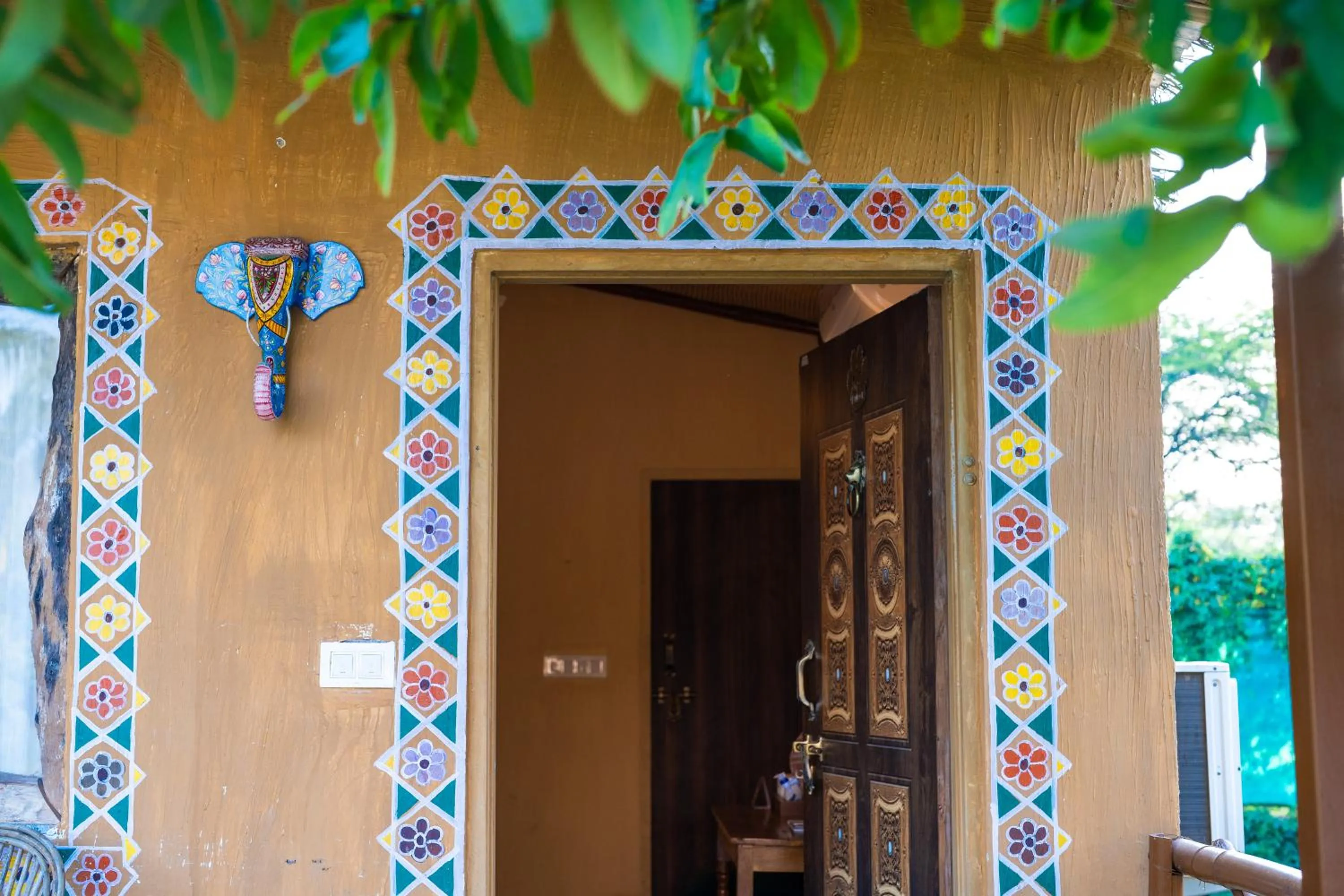 Facade/entrance in Paridhi Niwas, Ranthambore- near Tiger Safari Zones 1-5