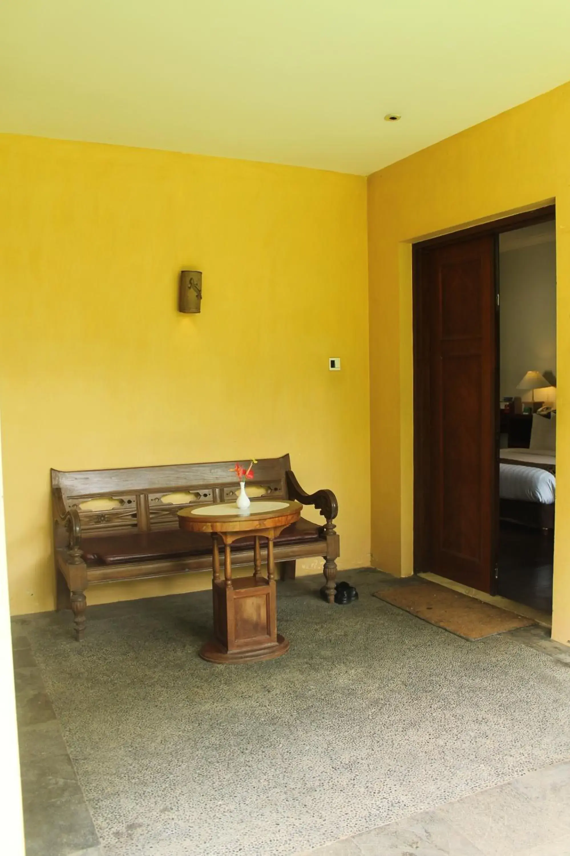 Balcony/Terrace, Bed in Laras Asri Resort & Spa Balcony/Terrace, Bed in Laras Asri Resort & Spa