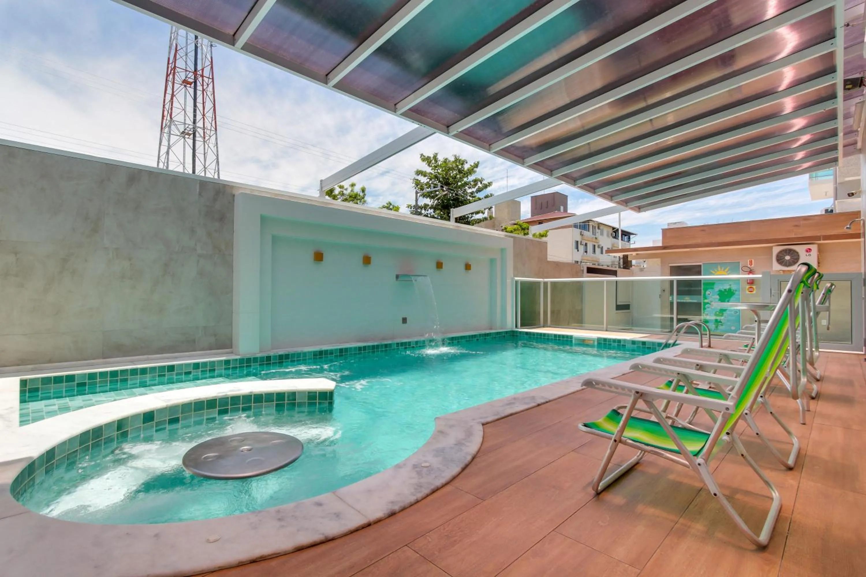 Swimming pool in Flat Gean Guilherme - Canasvieiras