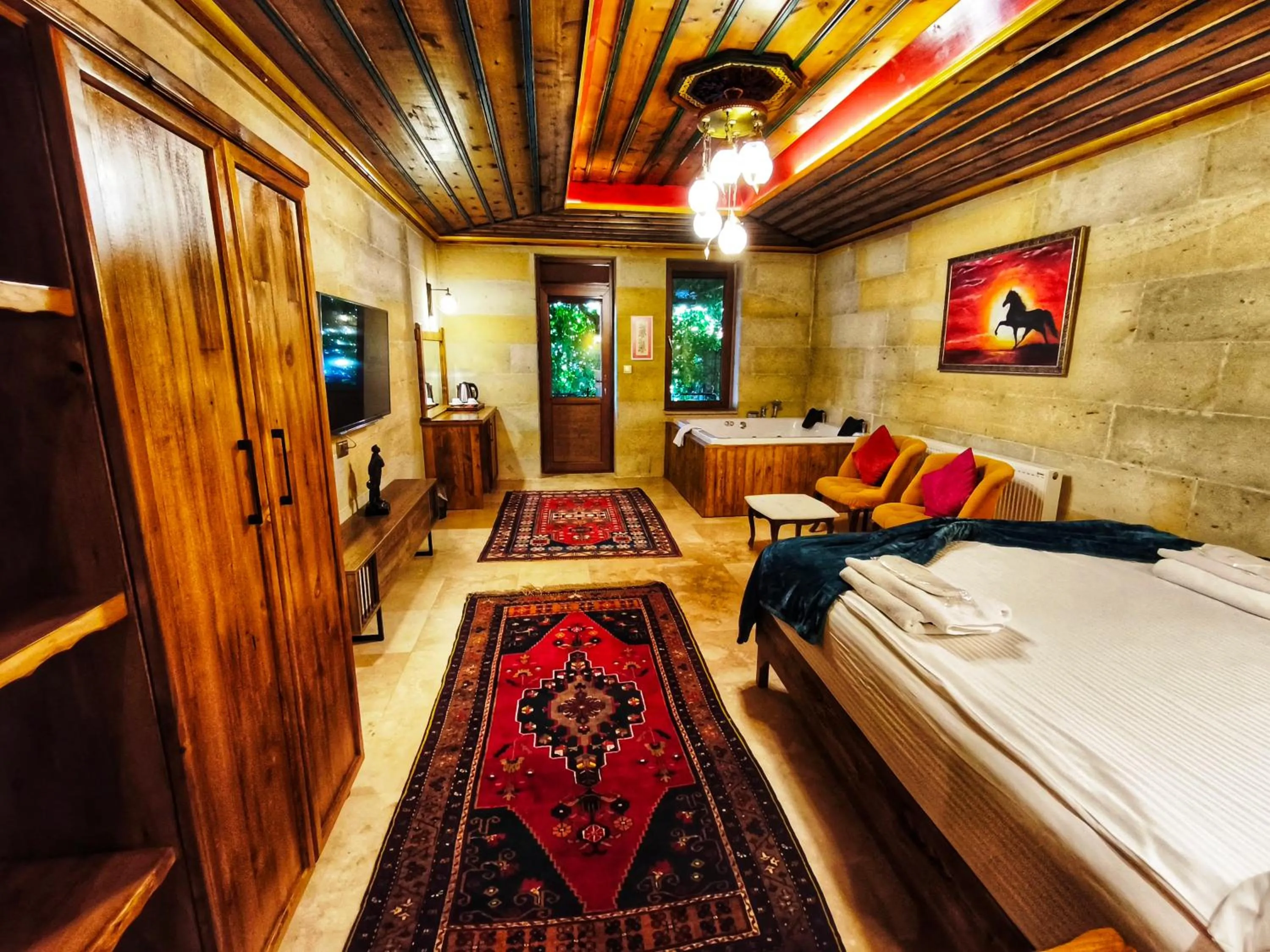 Bed in Cappadocia Elite Stone House