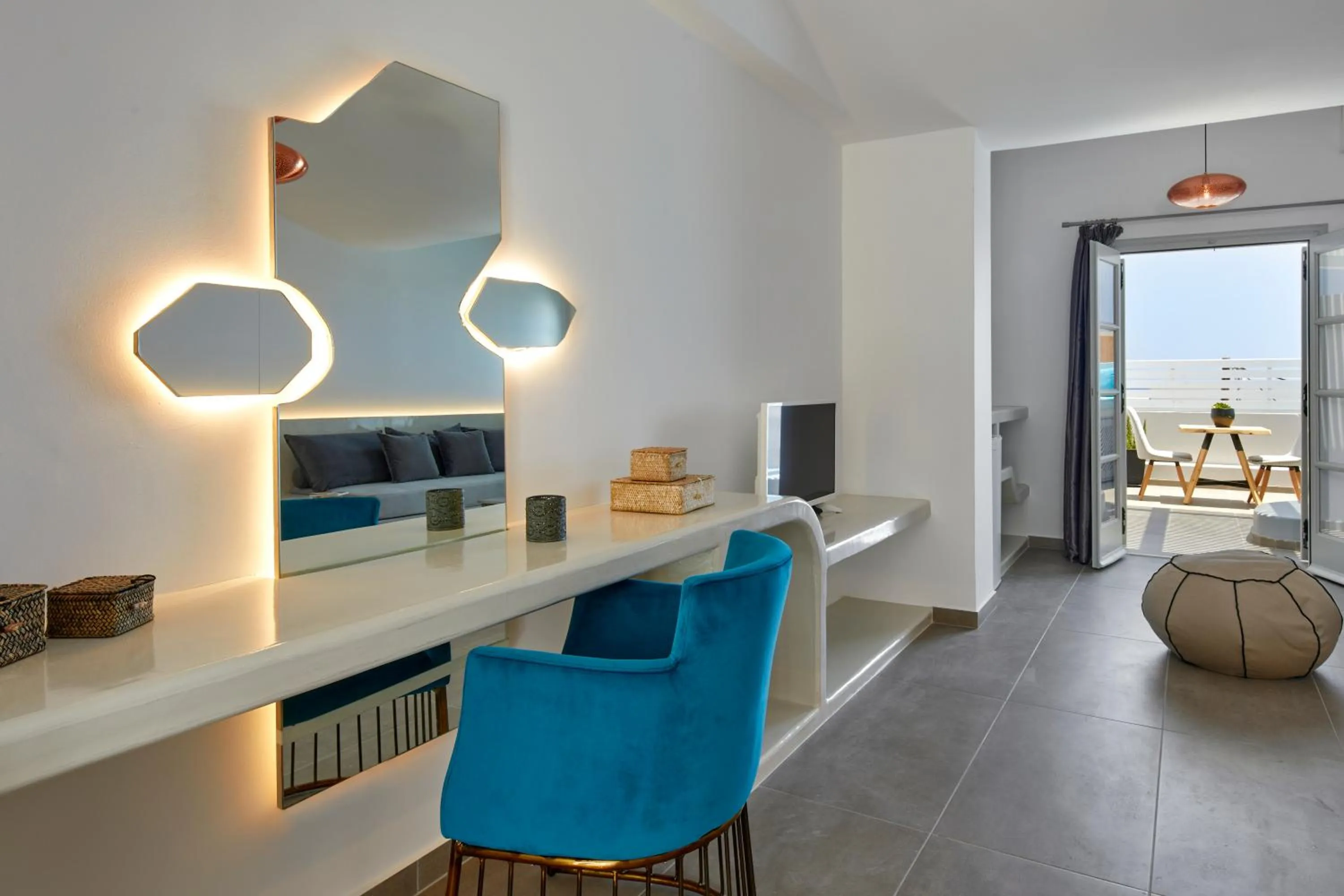 Seating area in Blue Sea Hotel