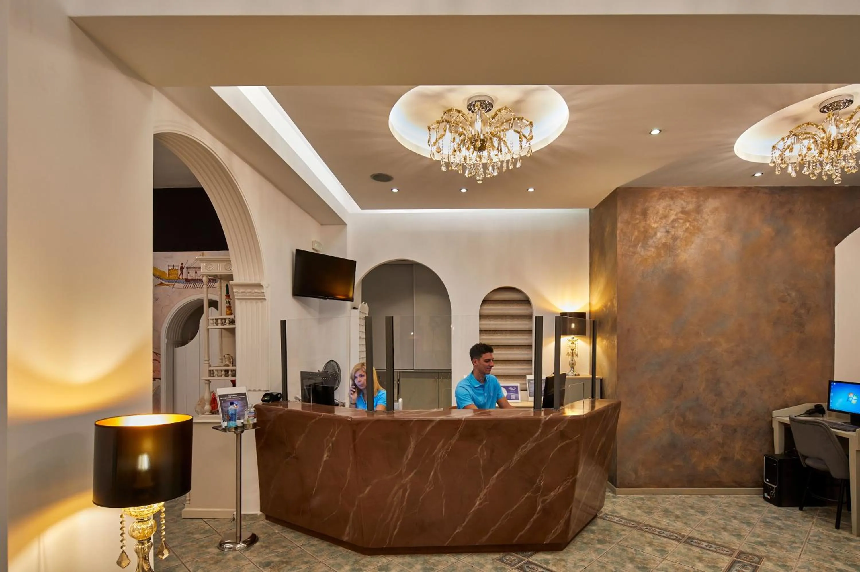 Lobby or reception in Blue Sea Hotel