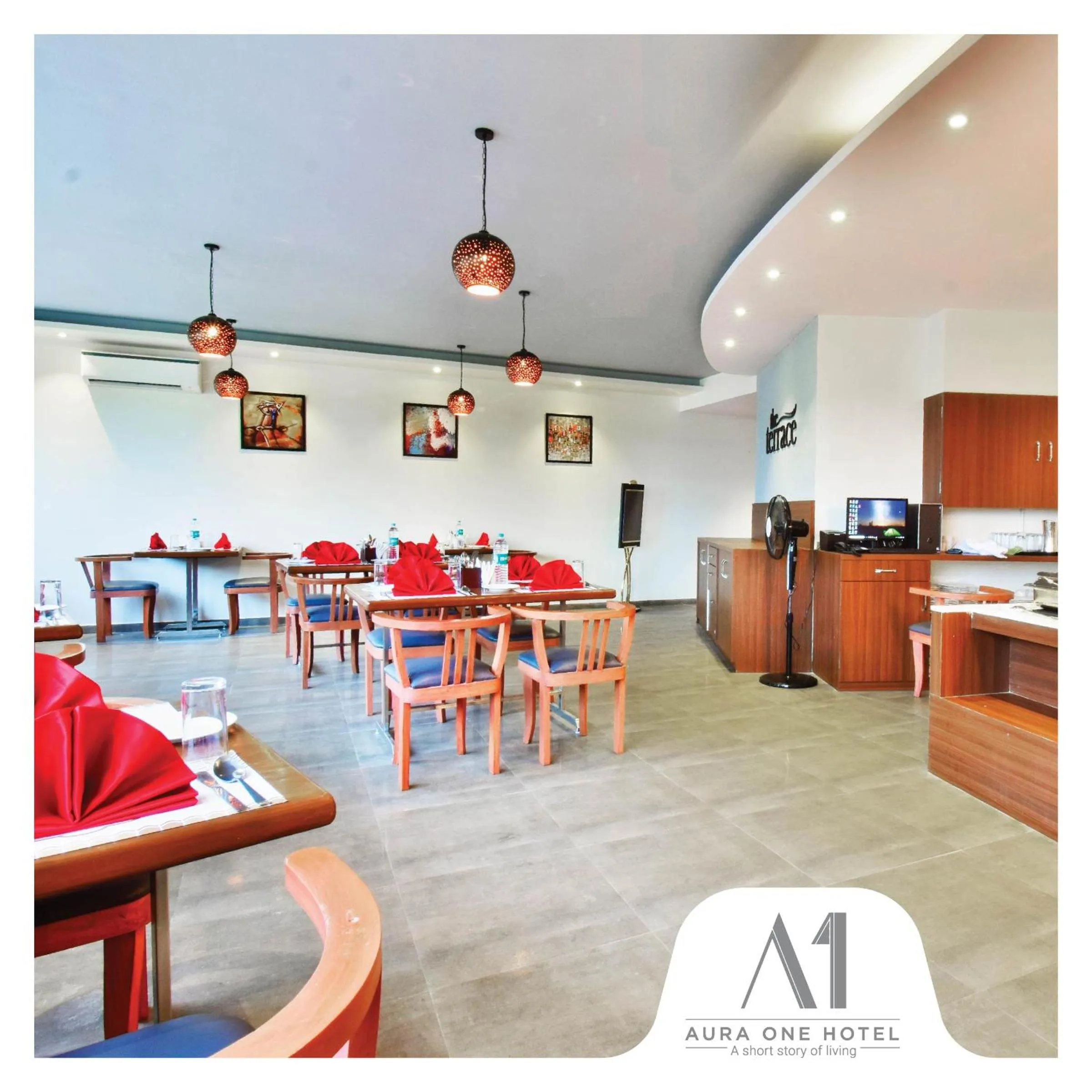 Dining area in Aura One Hotel