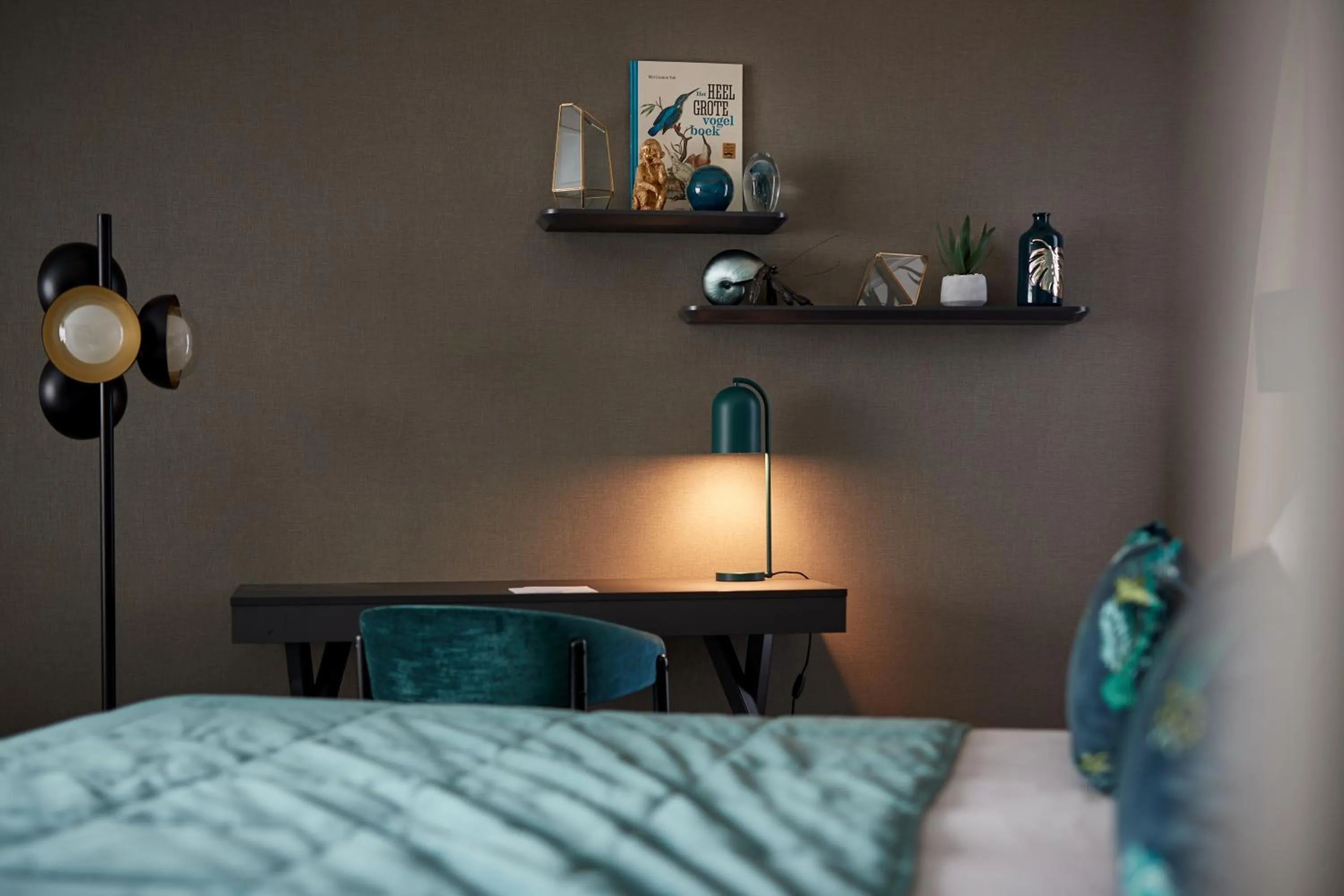 Decorative detail, Bed in Van der Valk Hotel Brussels Airport