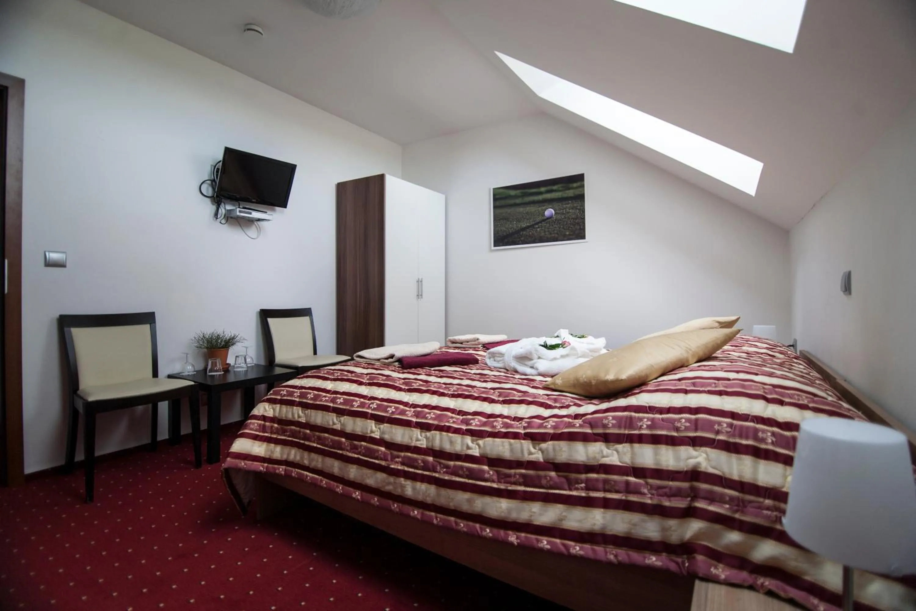 Bed in Hotel Krušnohorský Dvůr