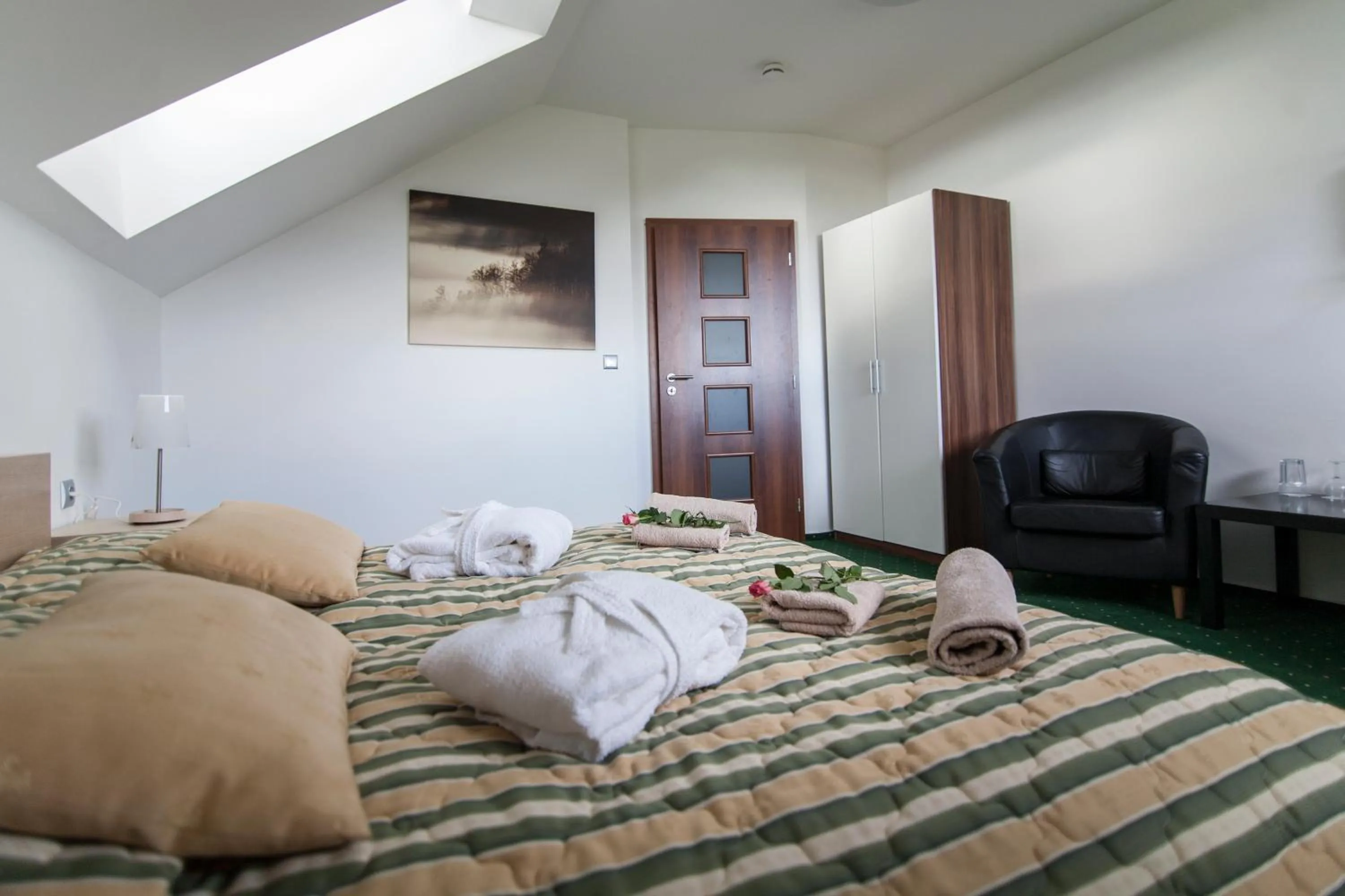 Bed in Hotel Krušnohorský Dvůr