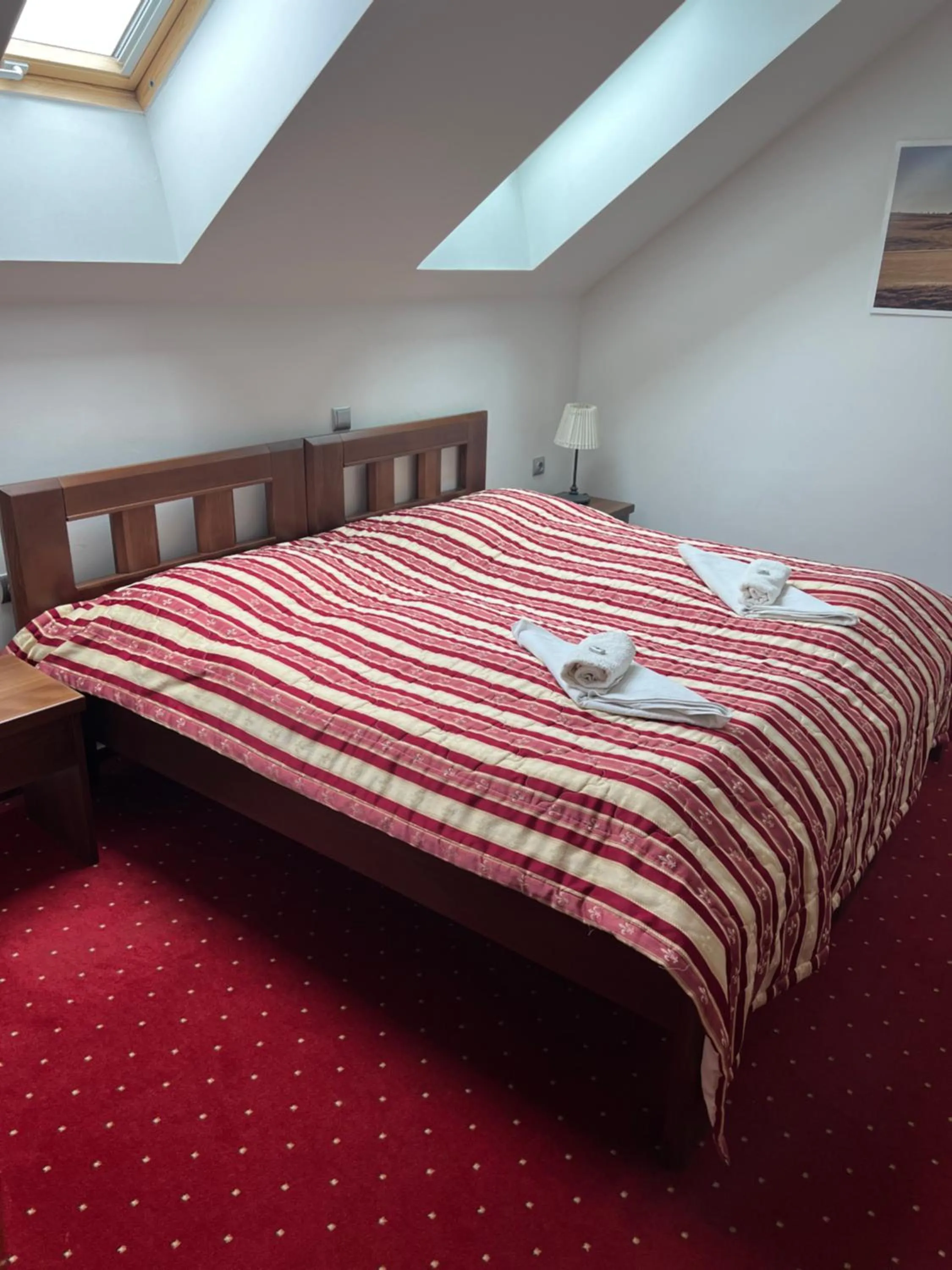 Bed in Hotel Krušnohorský Dvůr