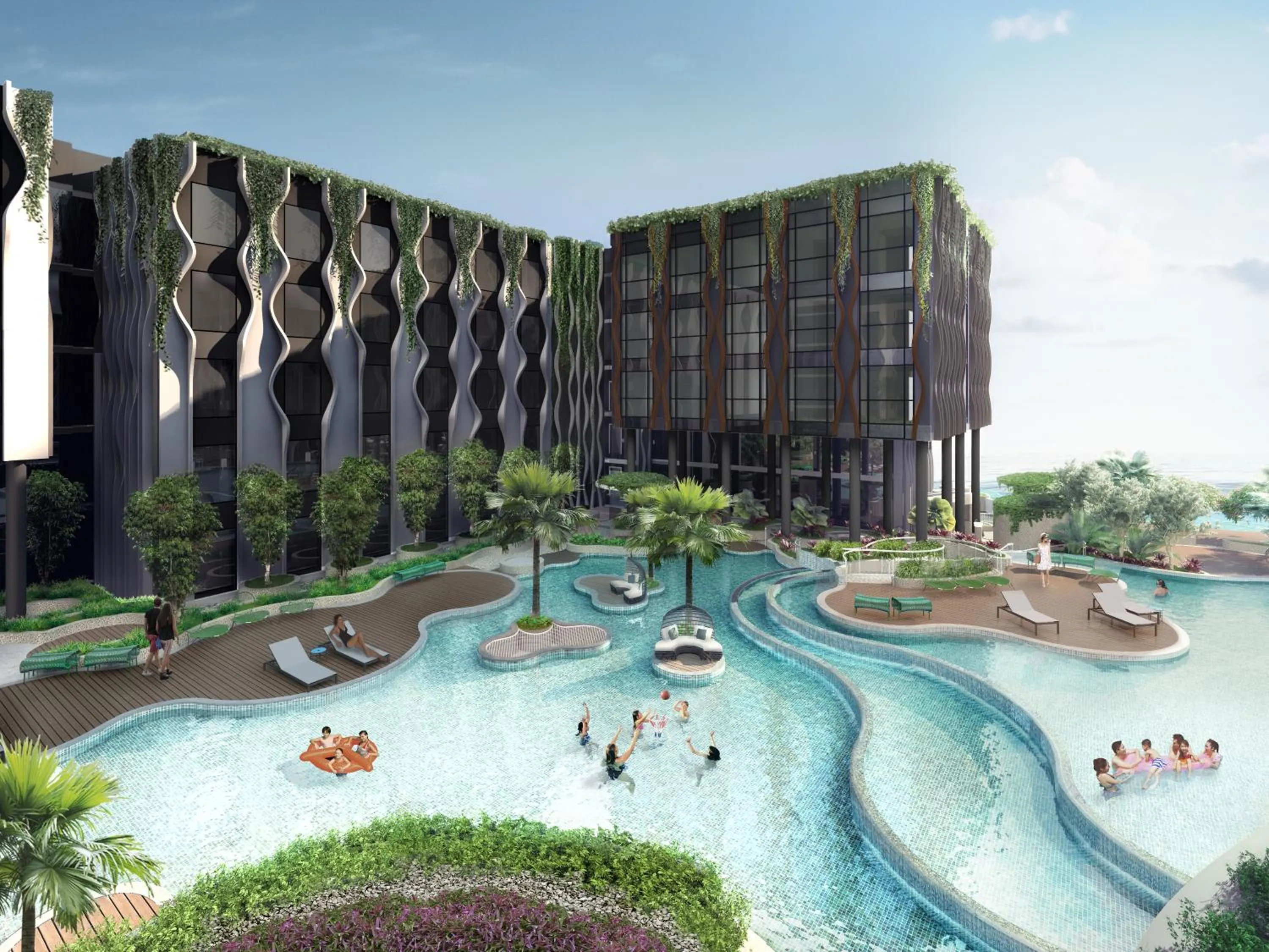 Swimming pool in Village Hotel Sentosa by Far East Hospitality