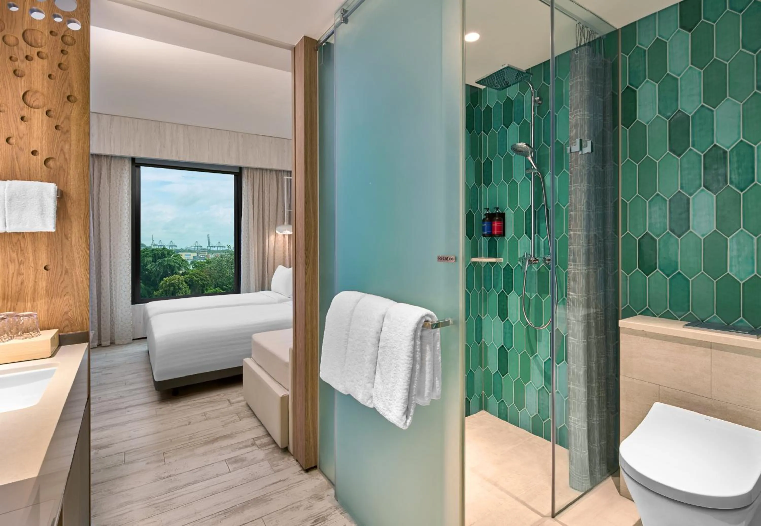 Shower, Bed in Village Hotel Sentosa by Far East Hospitality
