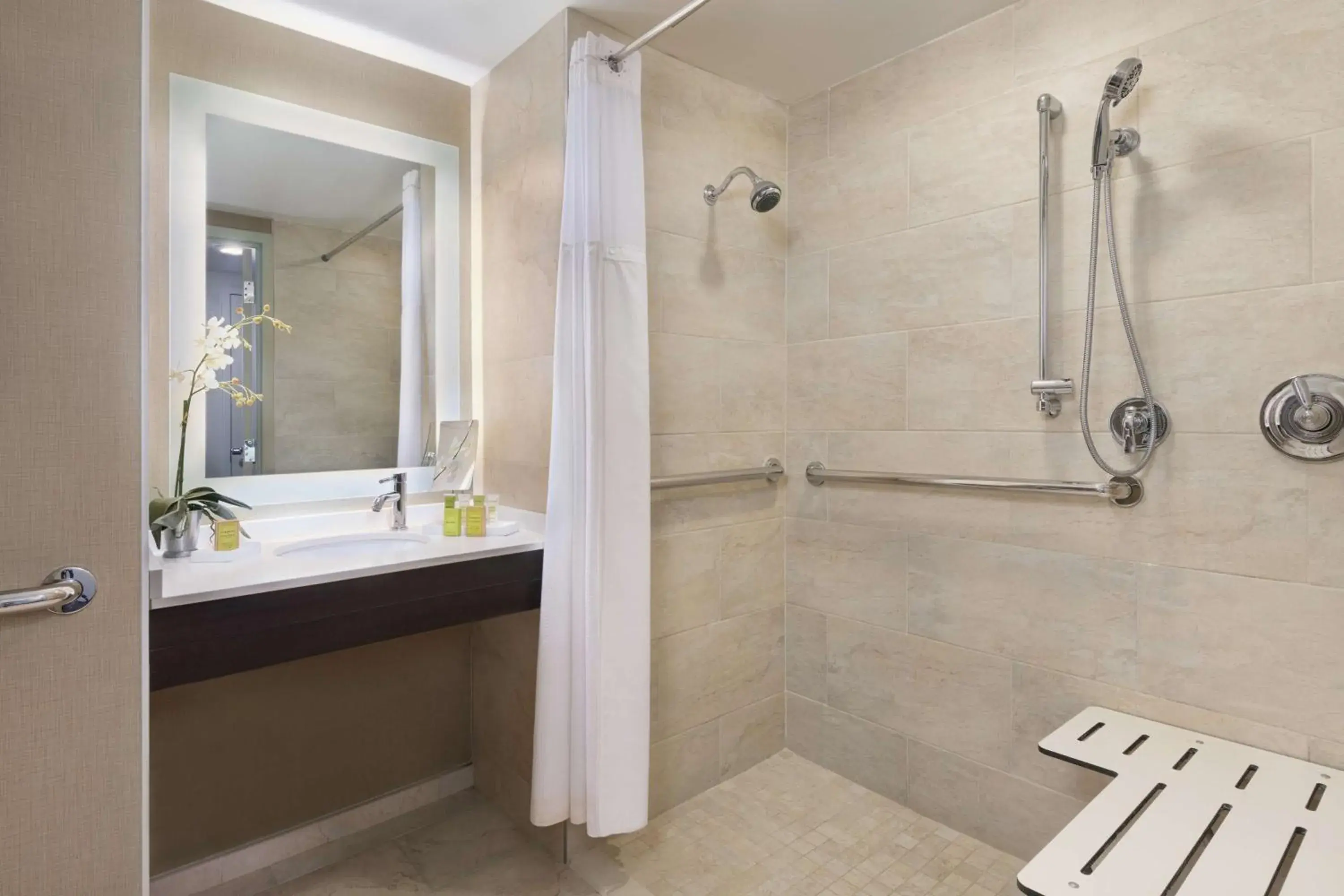 Double Room with Two Double Beds and Roll-in Shower - Mobility Access in The Inn at Penn, A Hilton Hotel Double Room with Two Double Beds and Roll-in Shower - Mobility Access in The Inn at Penn, A Hilton Hotel