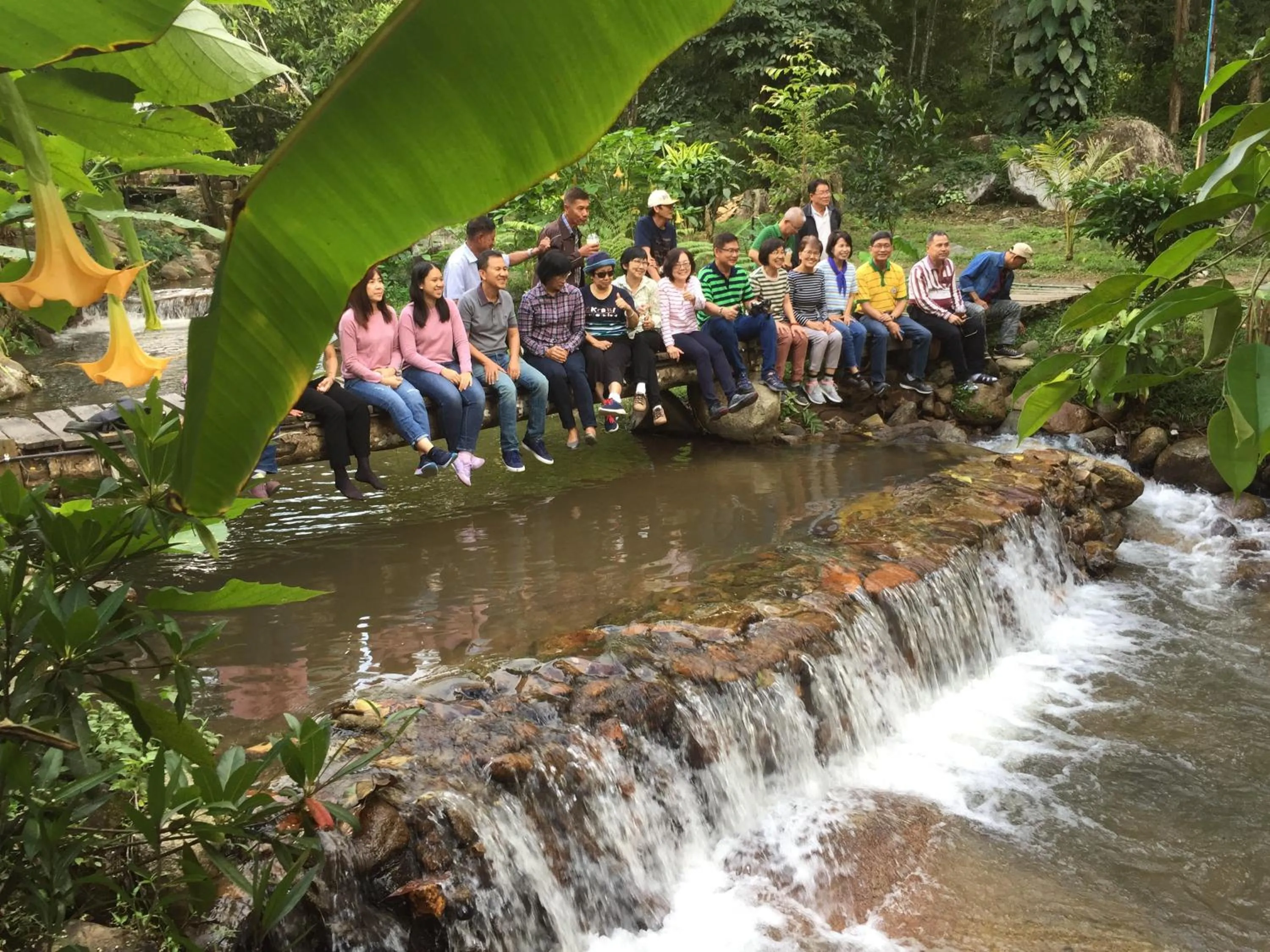 group of guests in Voraman Hut