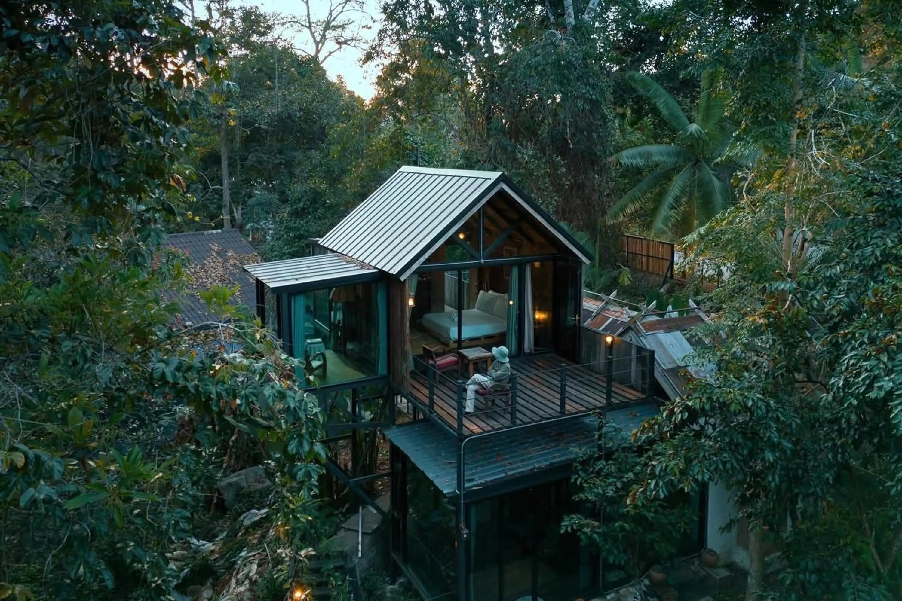 Balcony/Terrace in Voraman Hut
