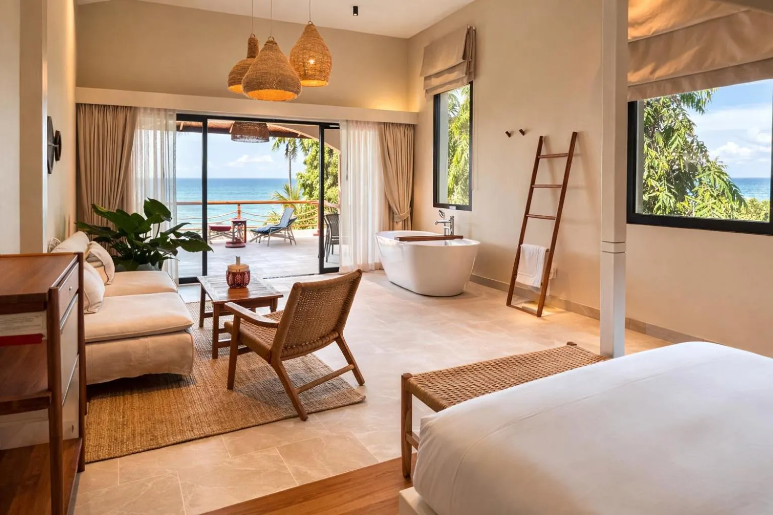 Bedroom in Baan Jai Dee Beach Front Hotel