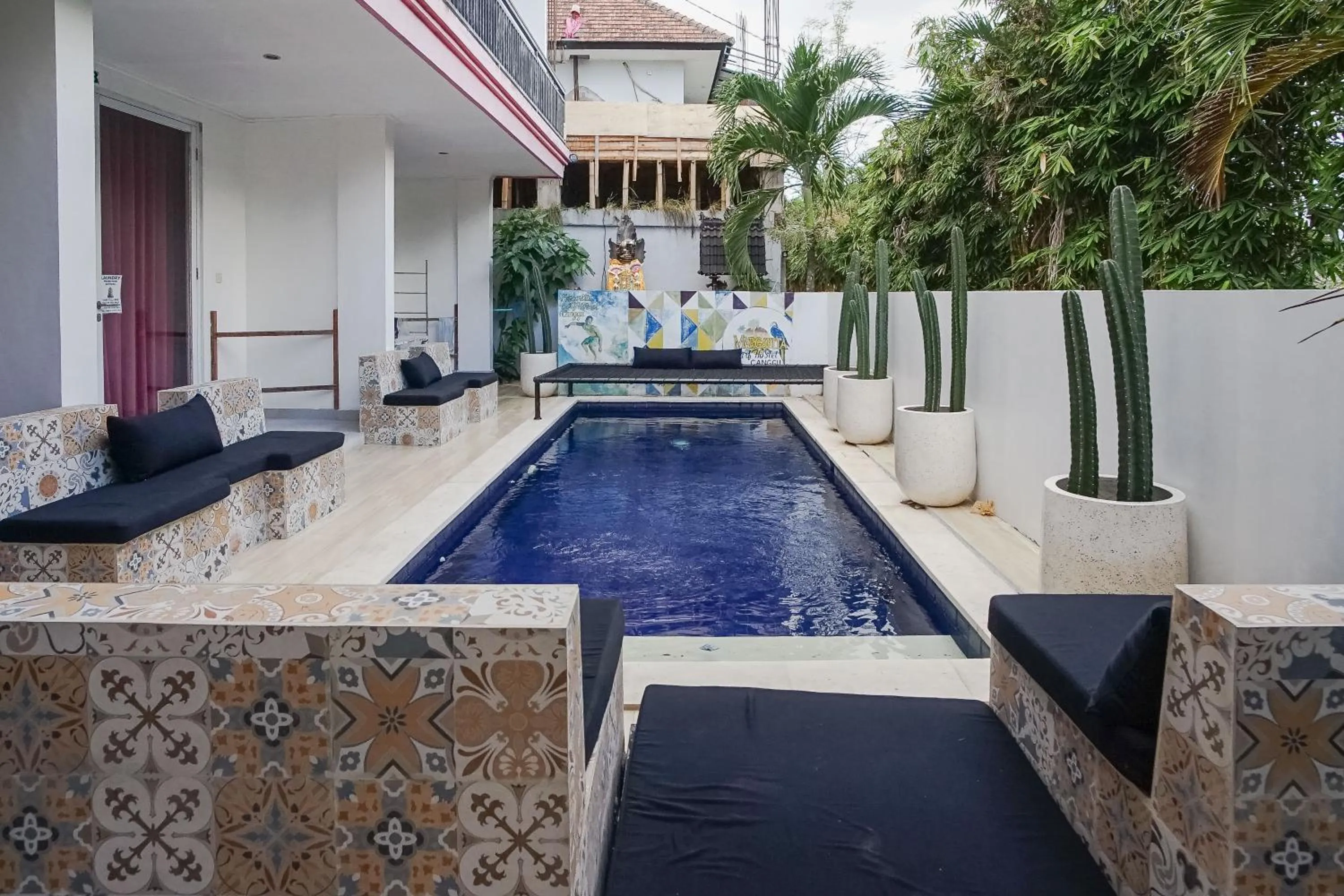 Seating area in Margarita Surf Hostel Canggu