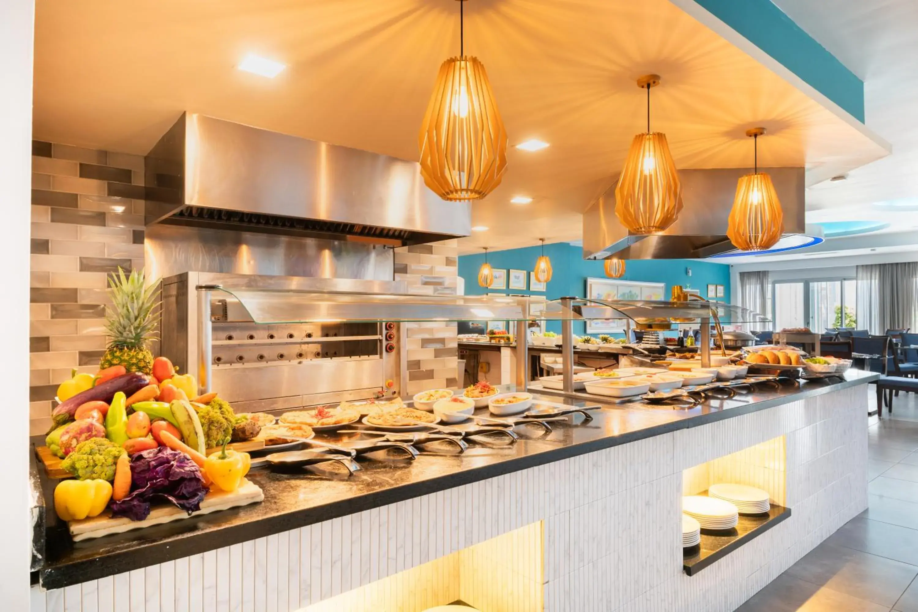 Buffet breakfast in Bakour Punta Cana Suites Buffet breakfast in Bakour Punta Cana Suites