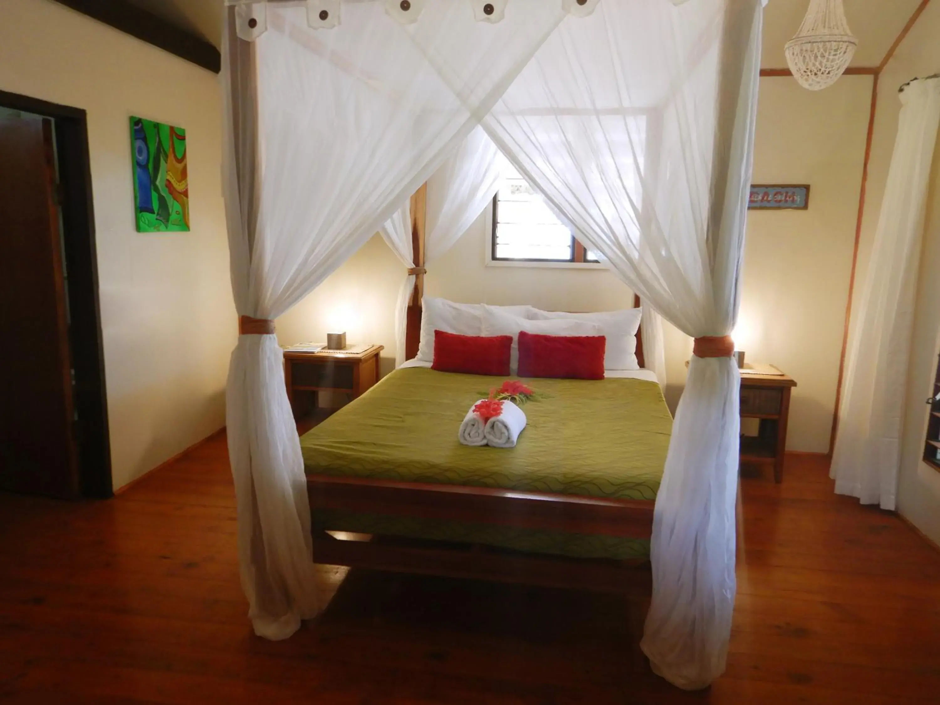 Bed in Maqai Beach Eco Resort Bed in Maqai Beach Eco Resort
