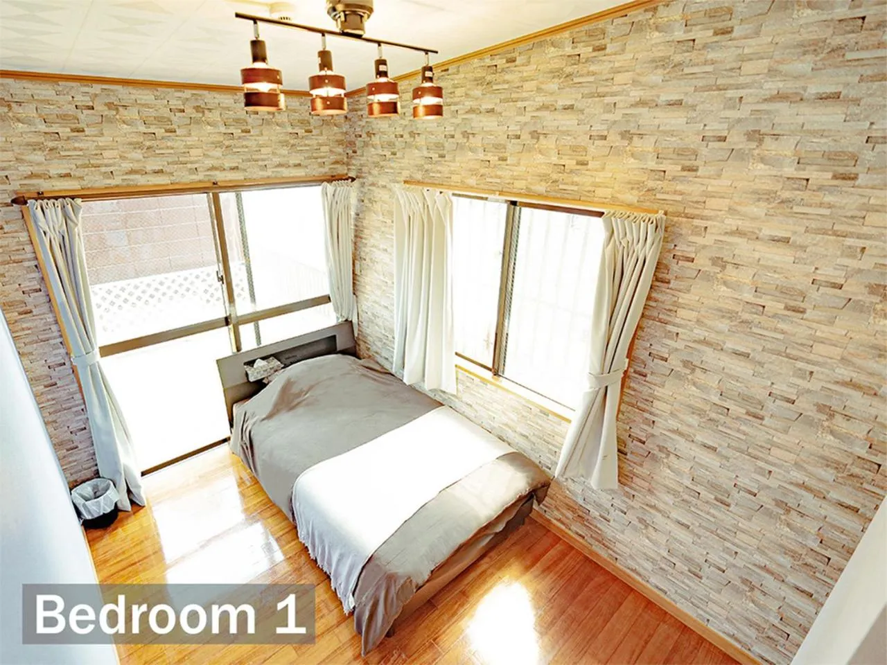 Bedroom, Bed in Terrace House Tsubokawa