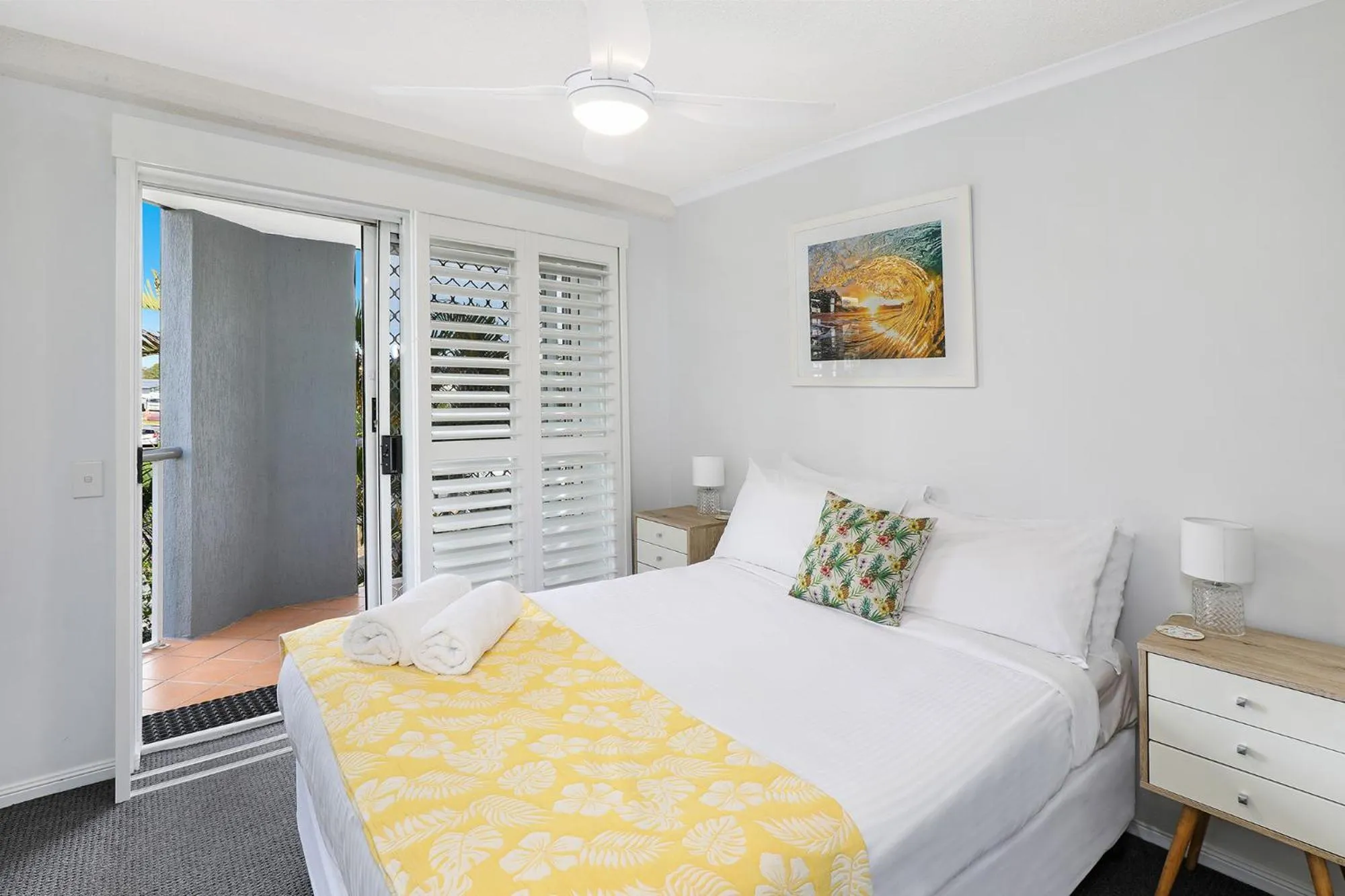 Bedroom, Bed in Dockside Apartments Mooloolaba