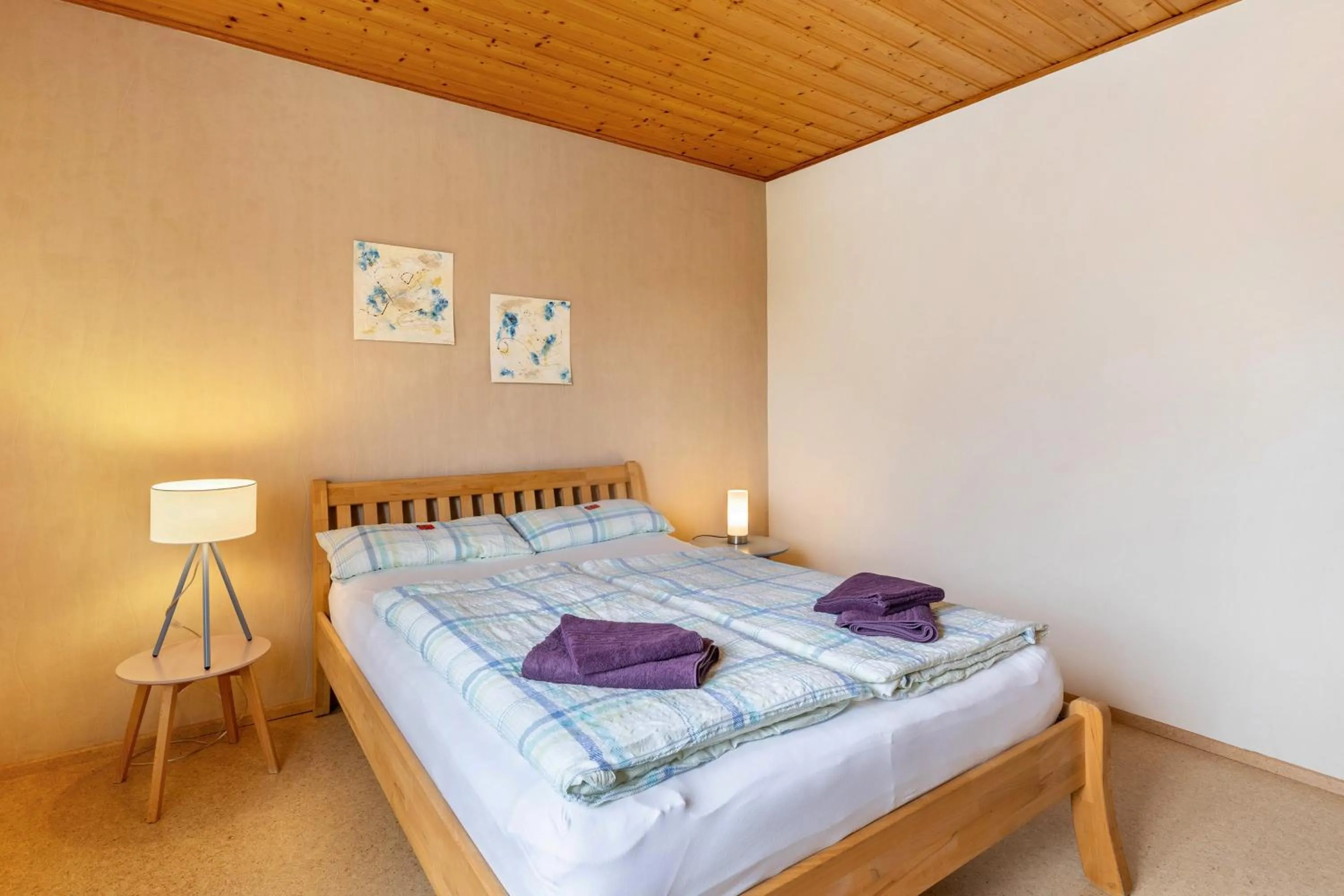 Living room, Bed in Ferienwohnung Landblick