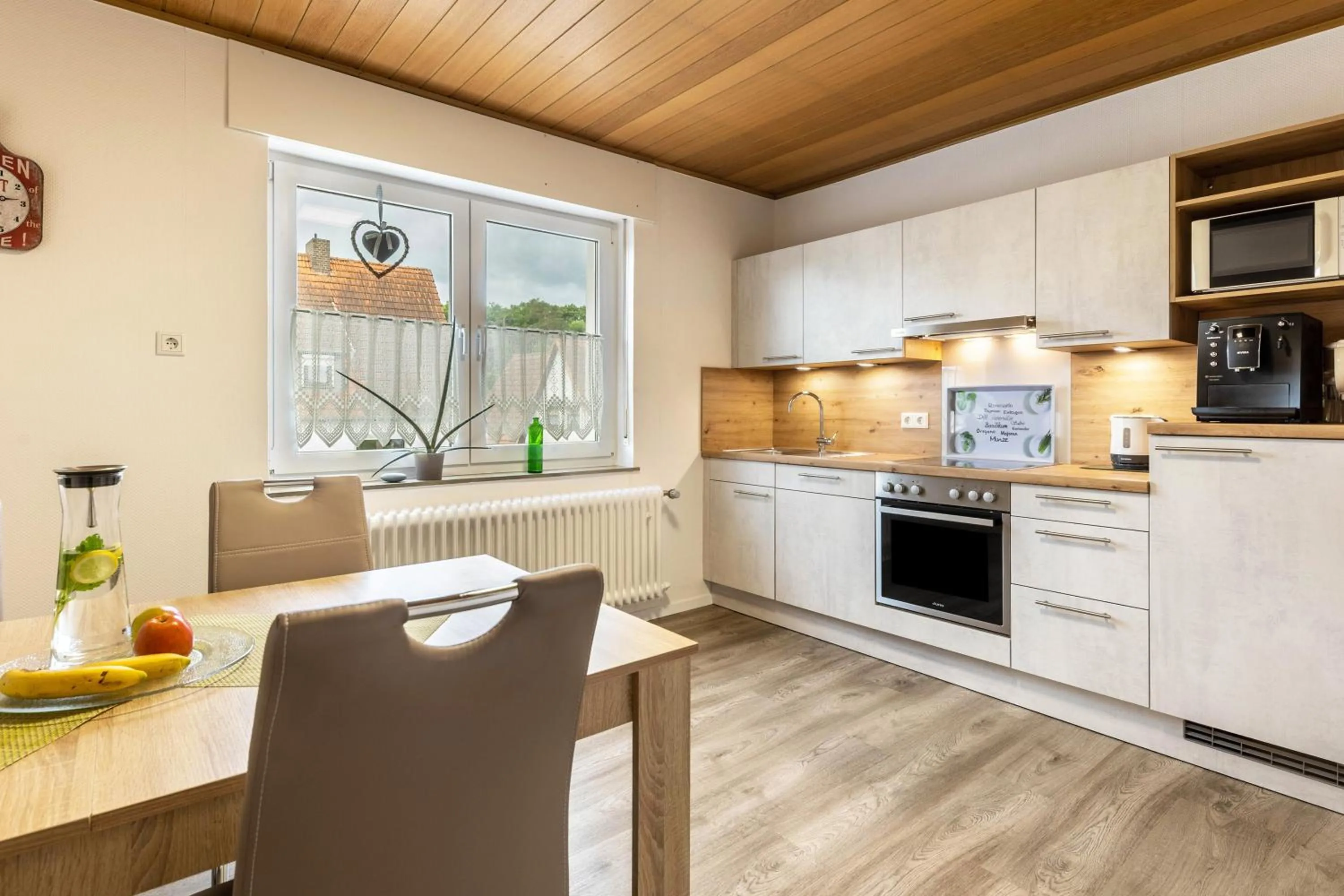 Kitchen or kitchenette in Ferienwohnung Landblick